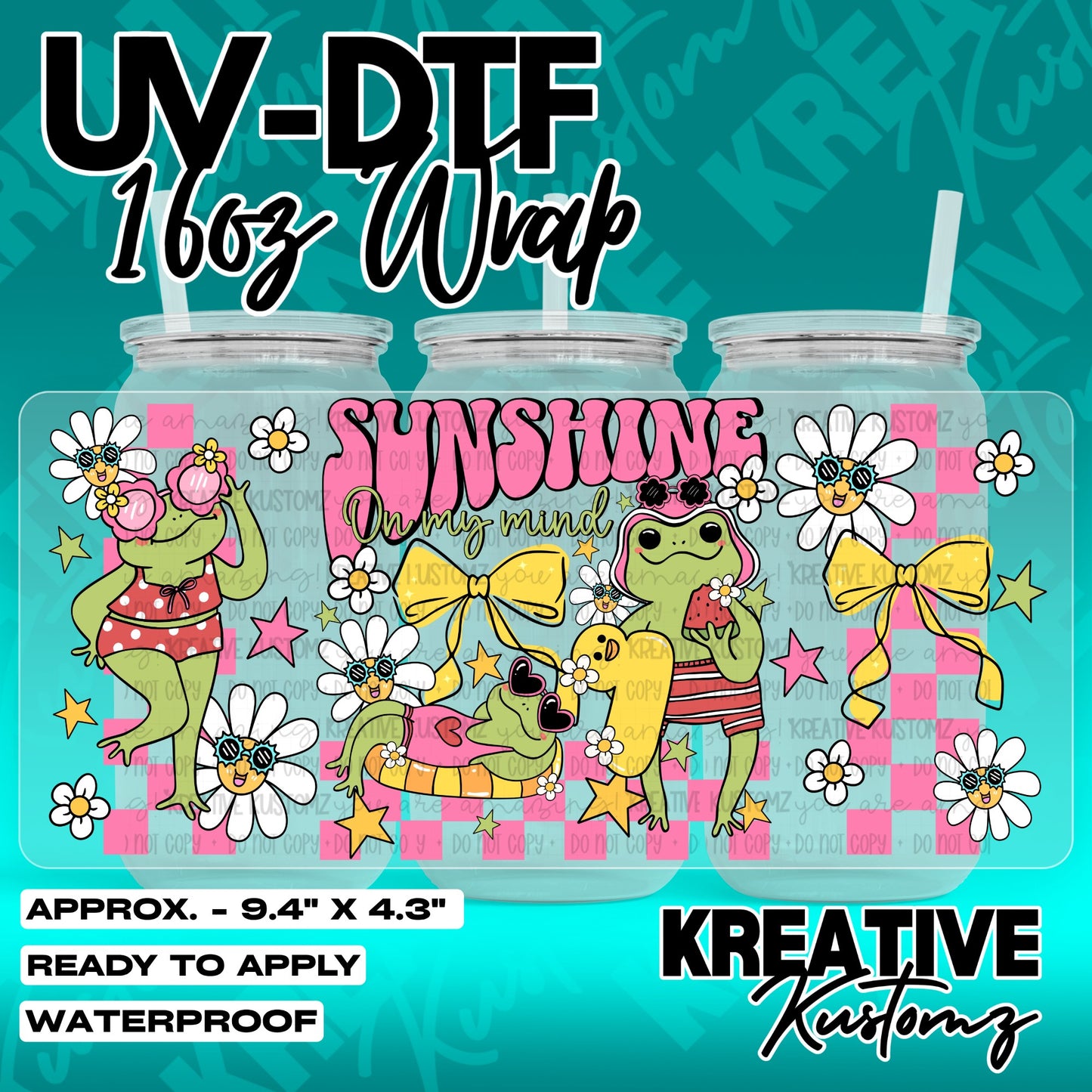 7232 | UV DTF Cup Wrap for 16oz Libbey Glass