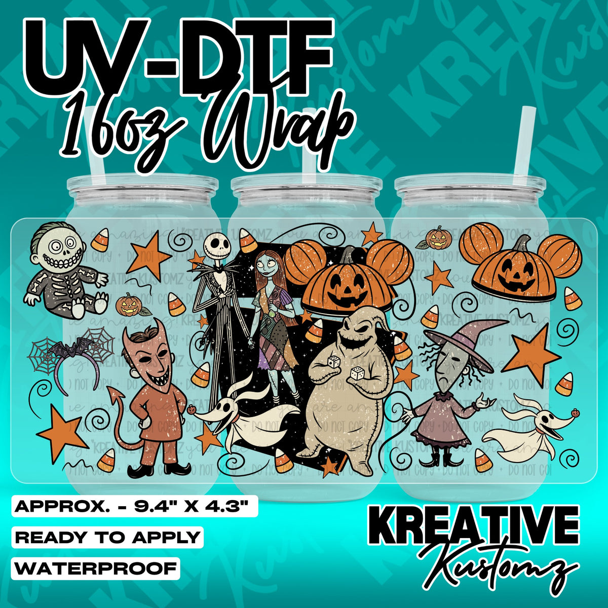 7233 | UV DTF Cup Wrap for 16oz Libbey Glass