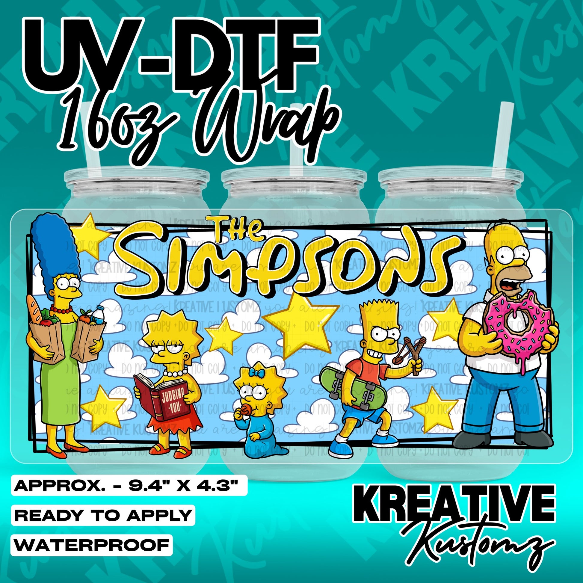 7234 | UV DTF Cup Wrap for 16oz Libbey Glass