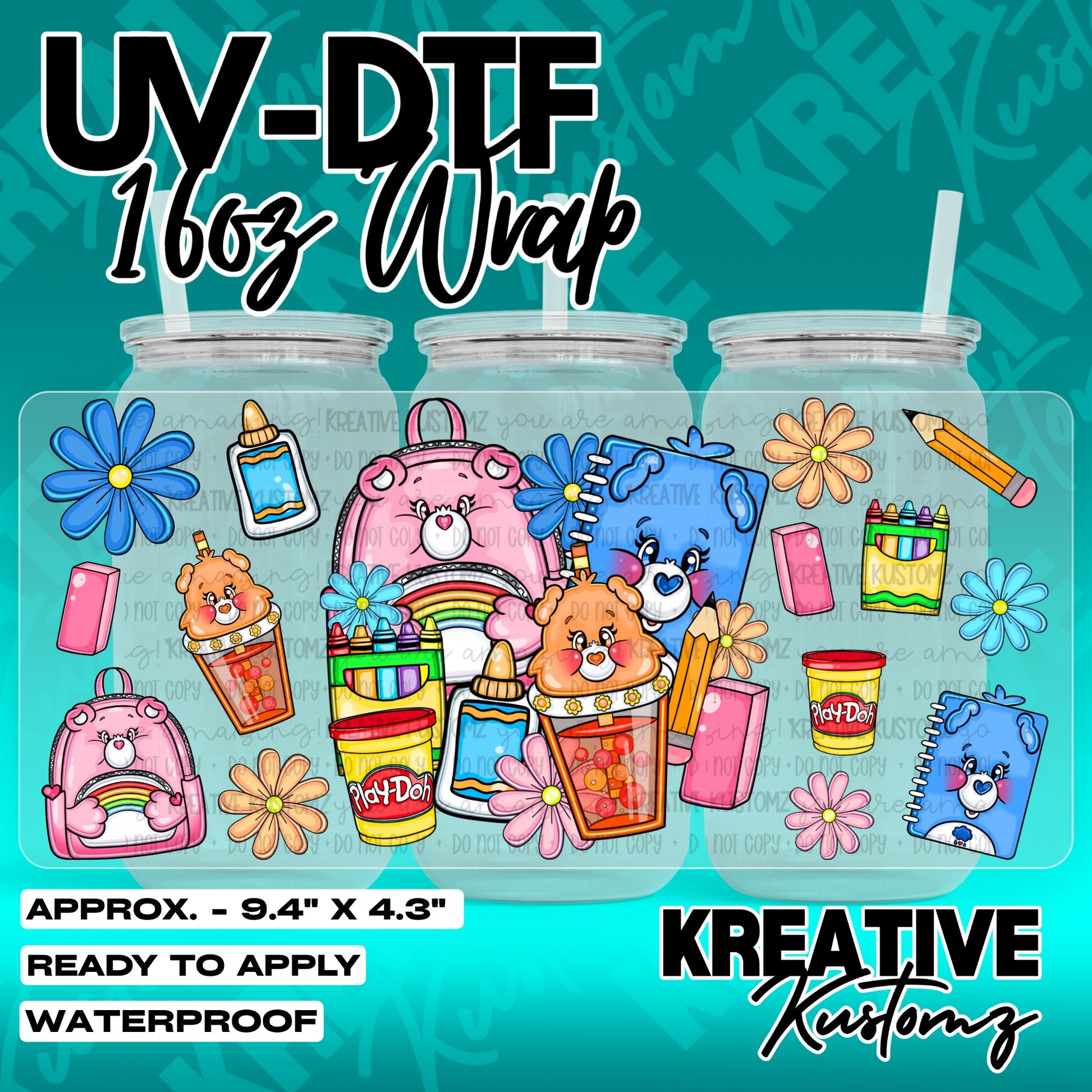 7243 | UV DTF Cup Wrap for 16oz Libbey Glass
