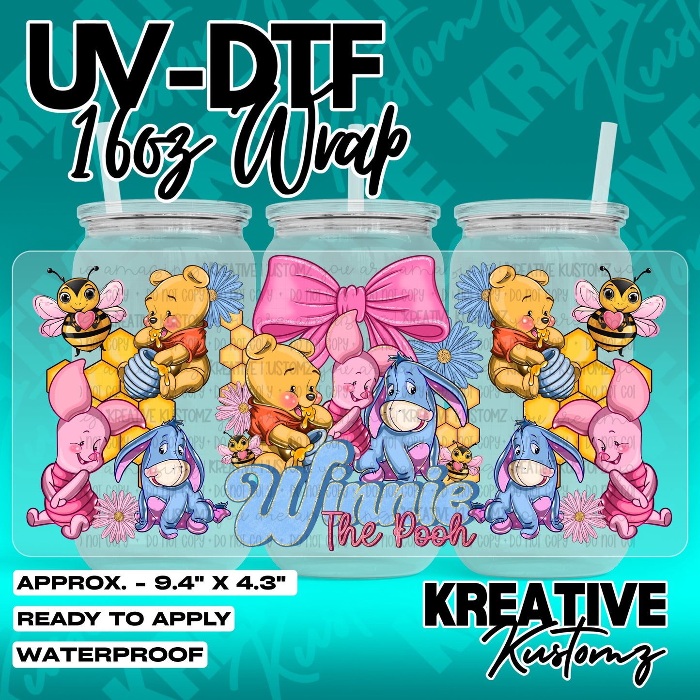 7245 | UV DTF Cup Wrap for 16oz Libbey Glass