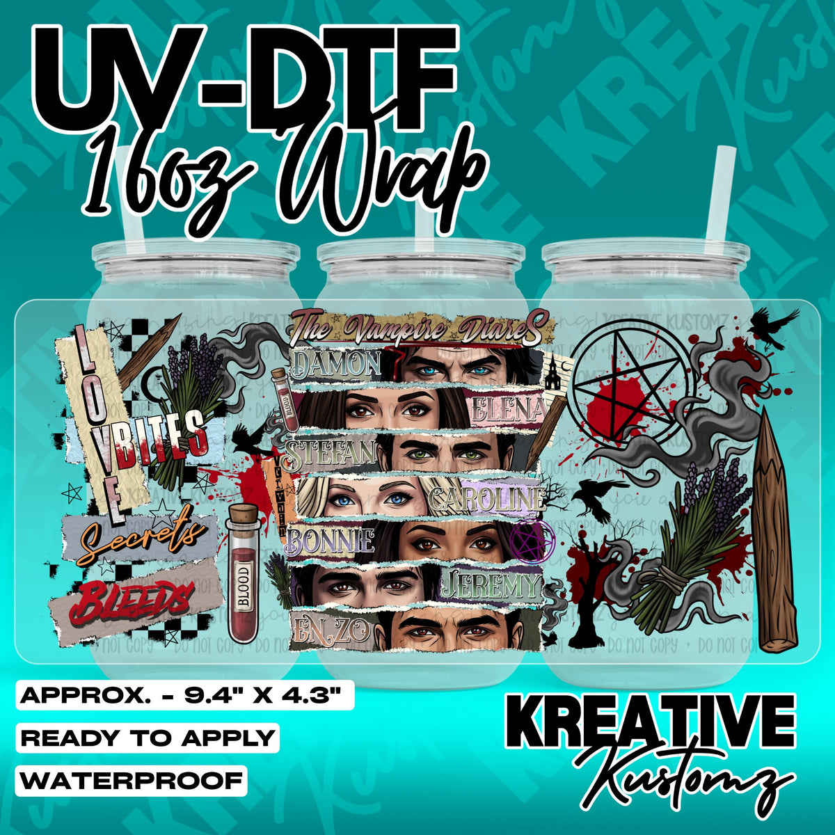7248 | UV DTF Cup Wrap for 16oz Libbey Glass