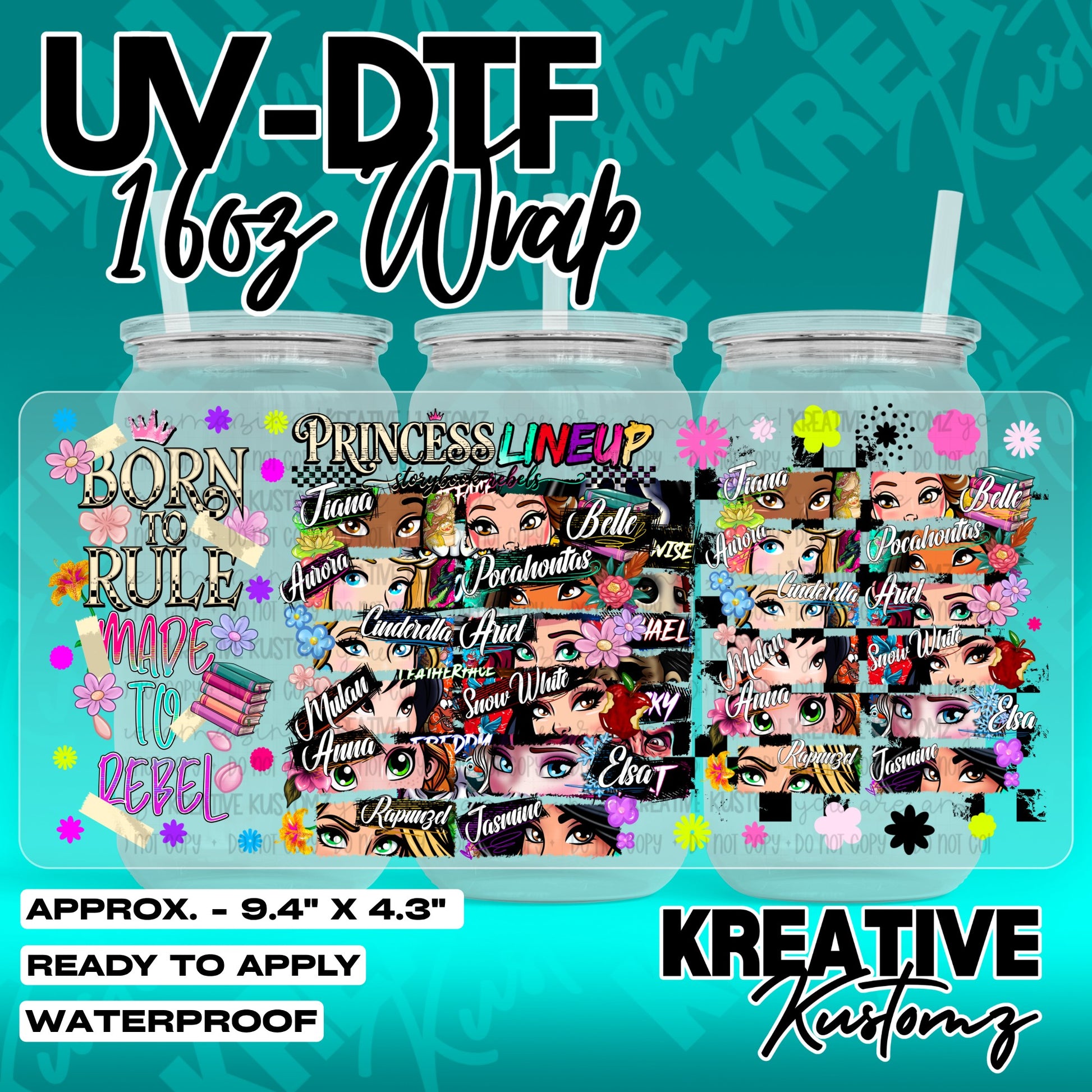 7251 | UV DTF Cup Wrap for 16oz Libbey Glass