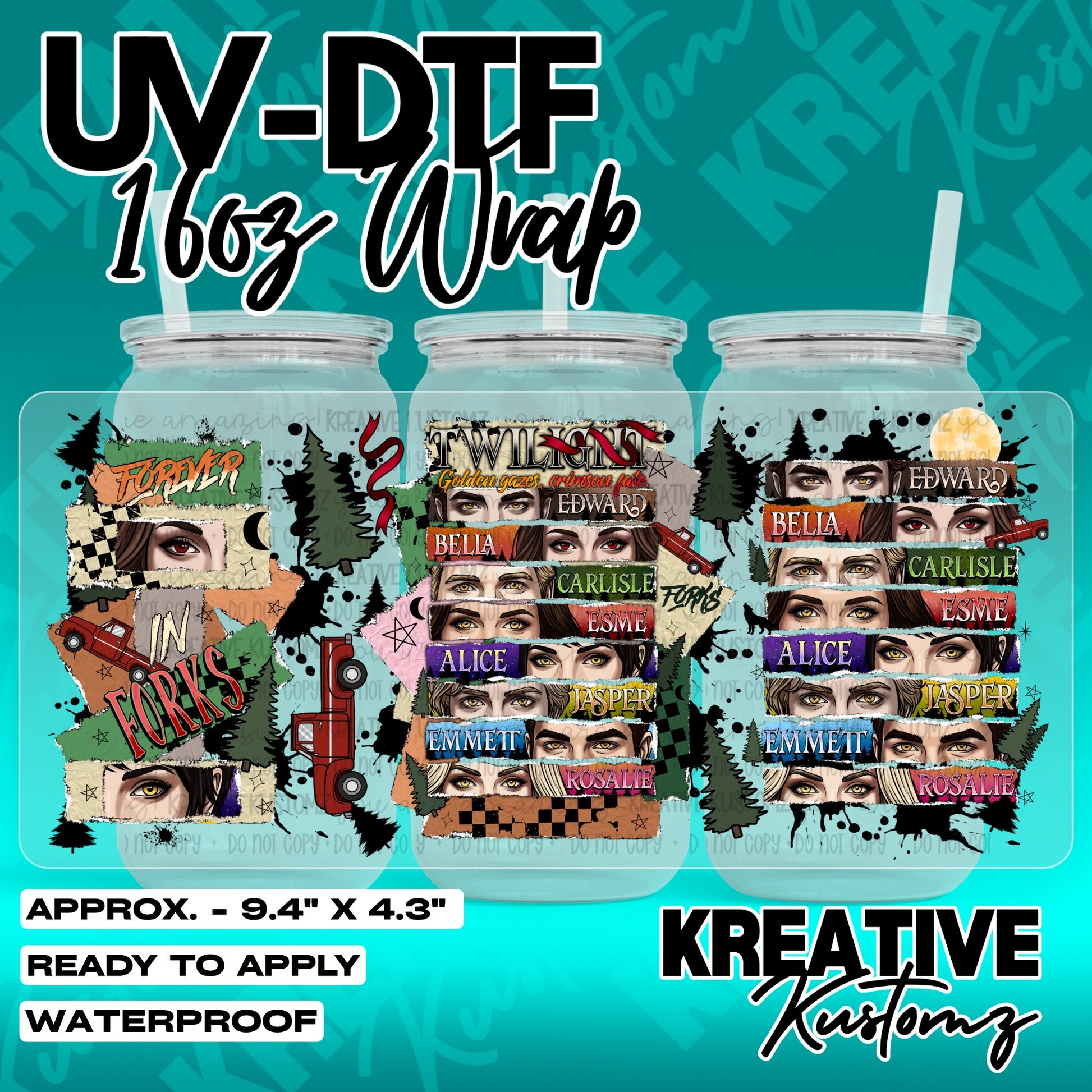 7252 | UV DTF Cup Wrap for 16oz Libbey Glass