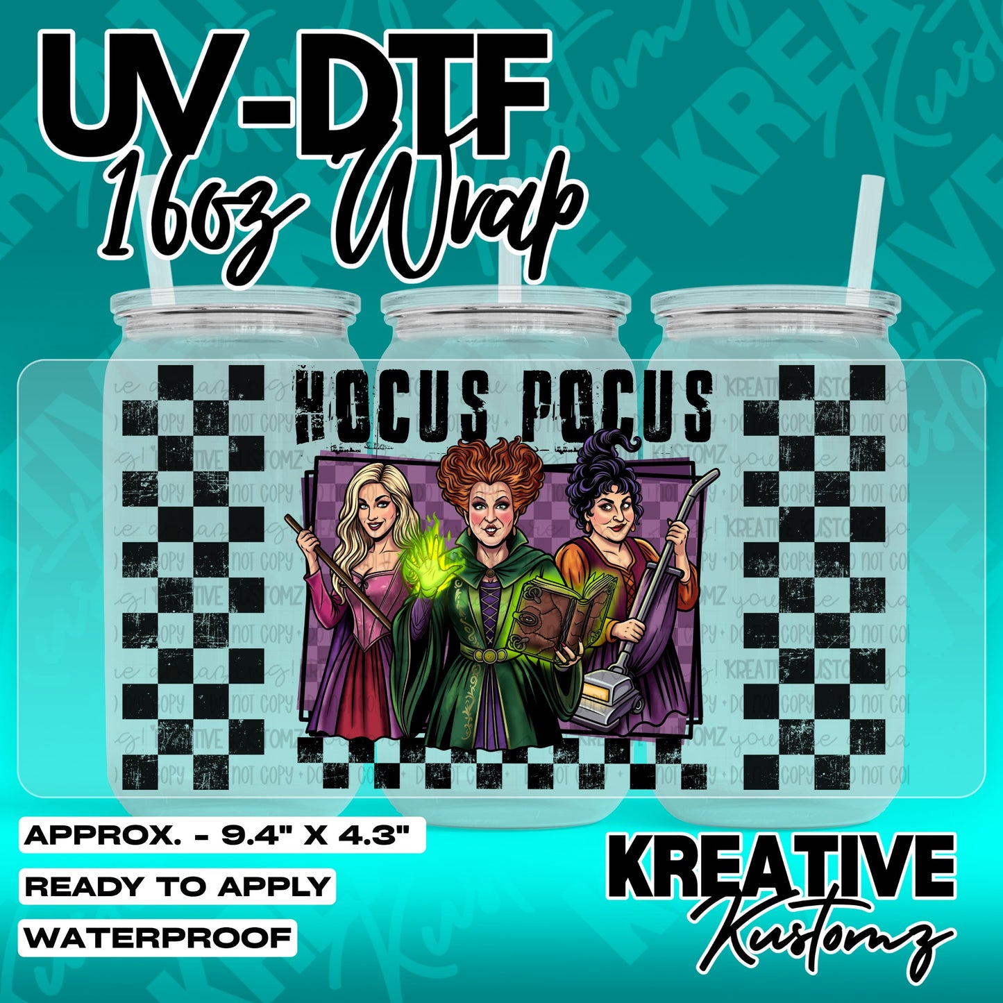 7254 | UV DTF Cup Wrap for 16oz Libbey Glass