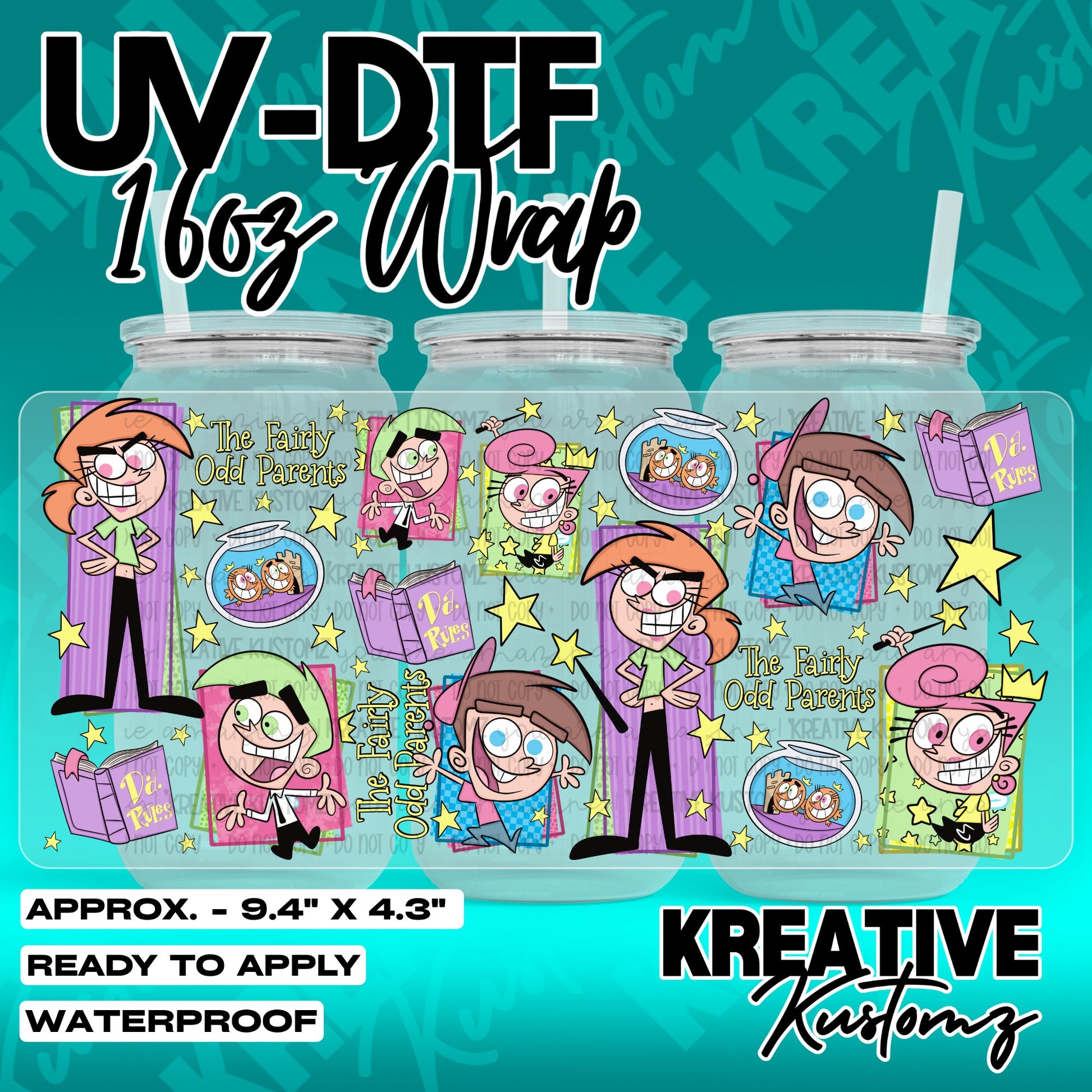 7256 | UV DTF Cup Wrap for 16oz Libbey Glass