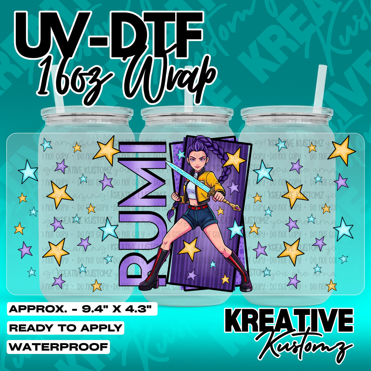 7259 | UV DTF Cup Wrap for 16oz Libbey Glass