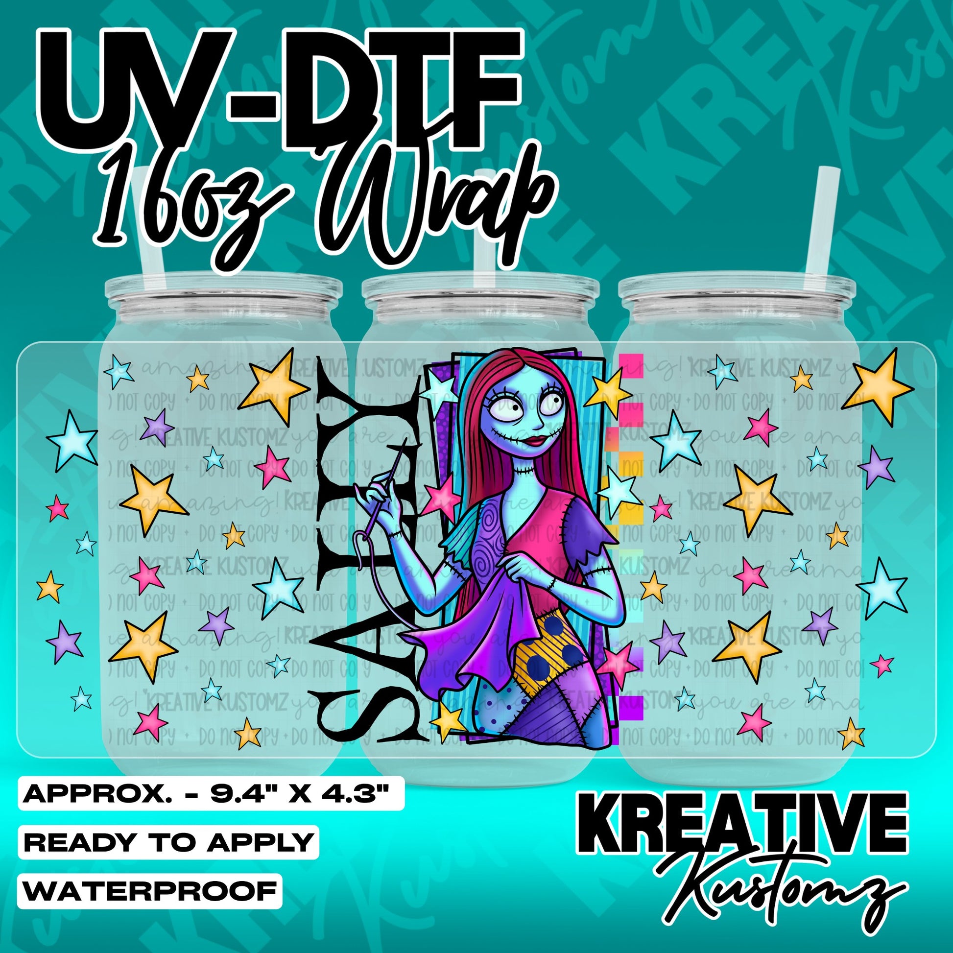 7260 | UV DTF Cup Wrap for 16oz Libbey Glass