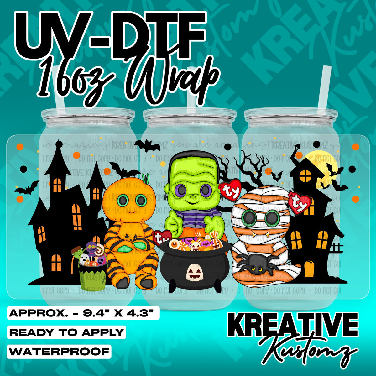 7263 | UV DTF Cup Wrap for 16oz Libbey Glass