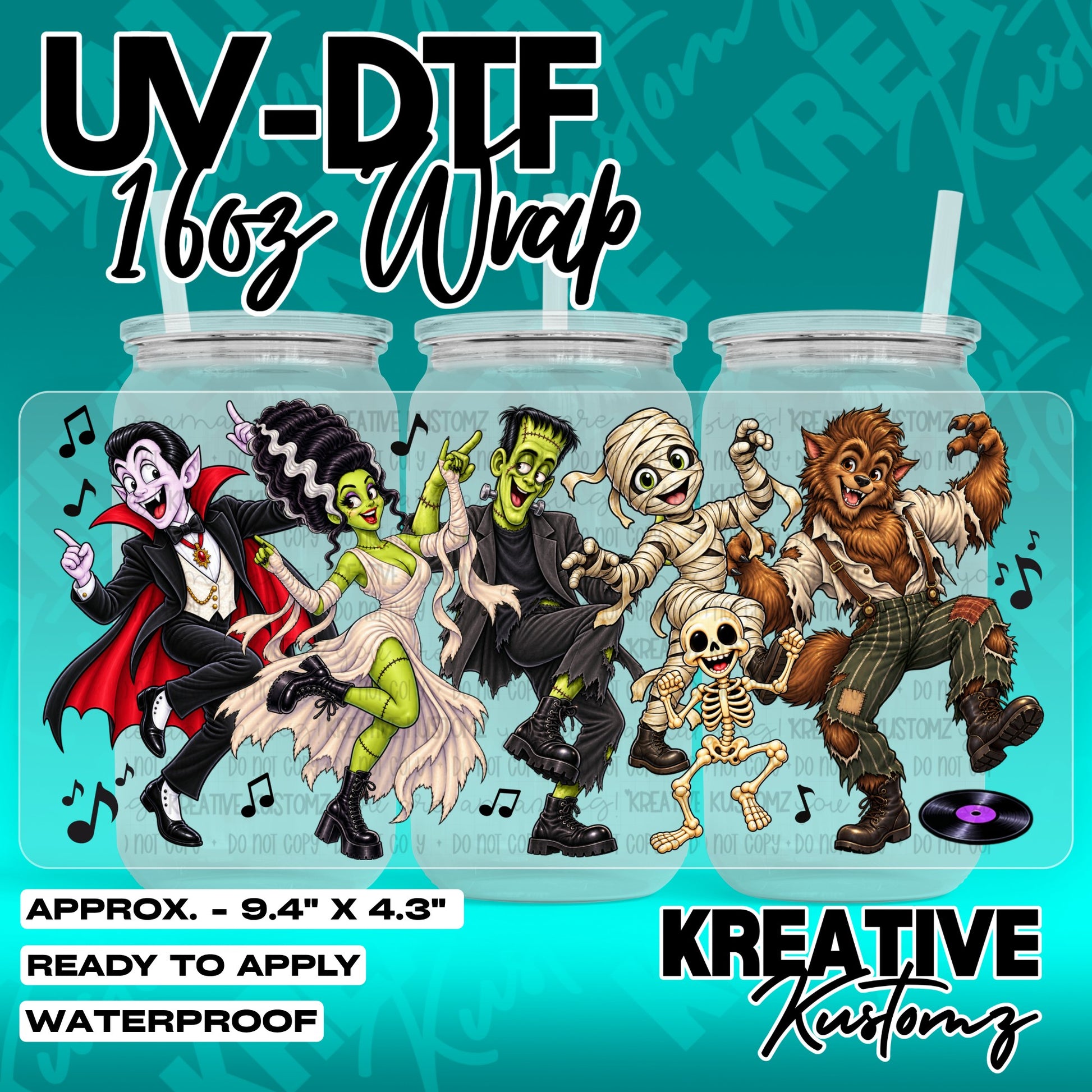 7265 | UV DTF Cup Wrap for 16oz Libbey Glass