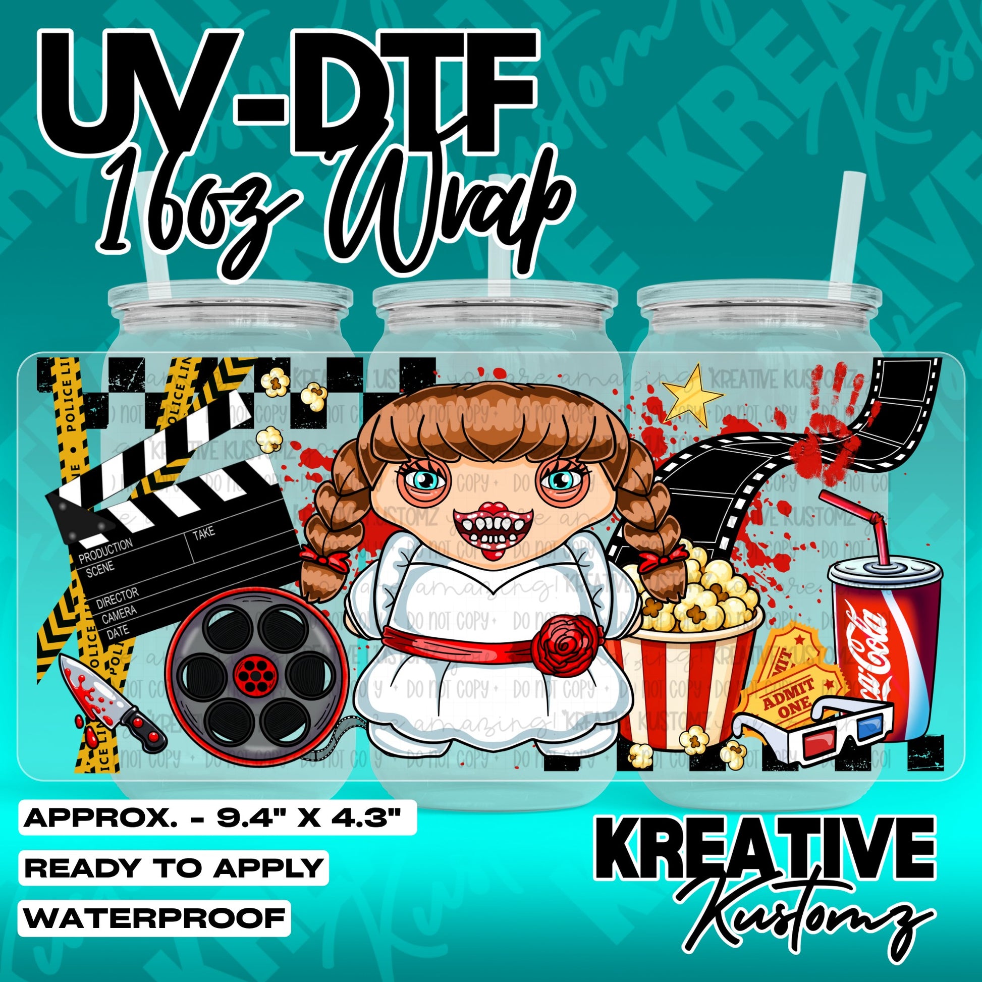 7266 | UV DTF Cup Wrap for 16oz Libbey Glass
