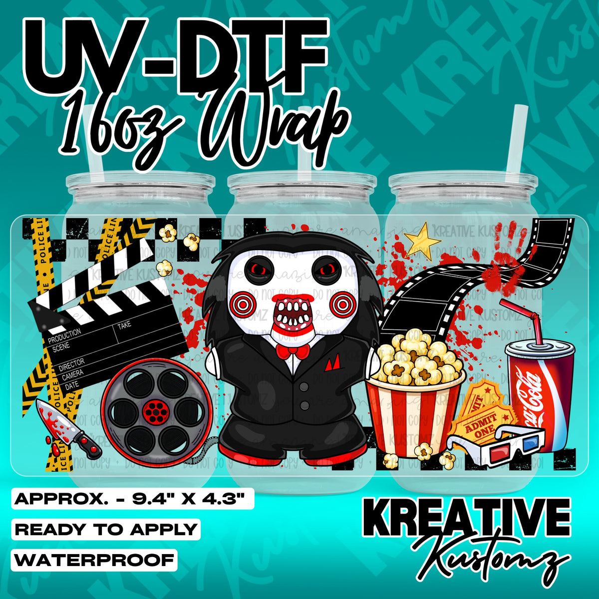 7267 | UV DTF Cup Wrap for 16oz Libbey Glass