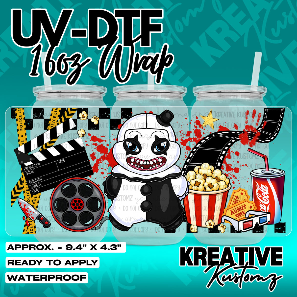 7268 | UV DTF Cup Wrap for 16oz Libbey Glass