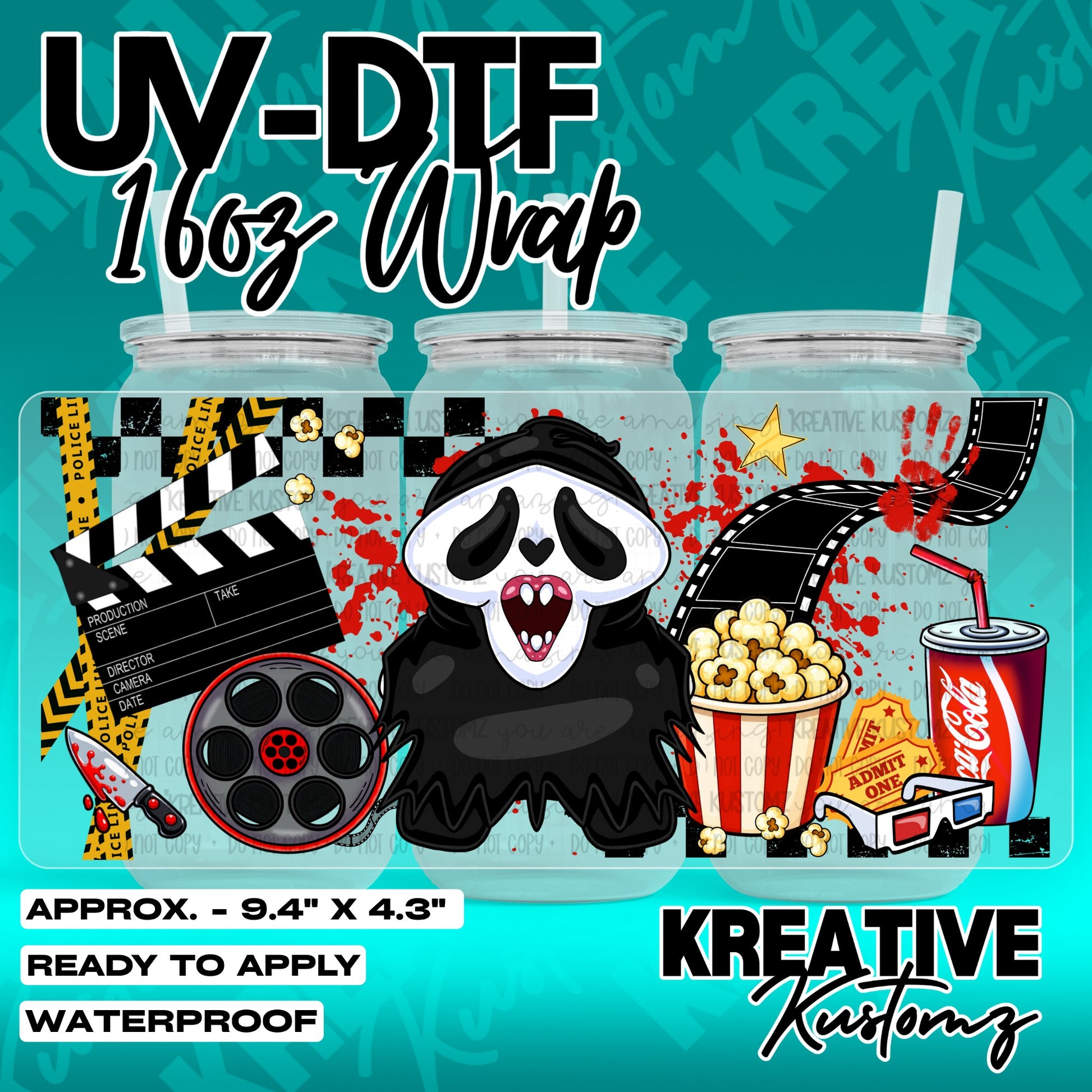 7271 | UV DTF Cup Wrap for 16oz Libbey Glass
