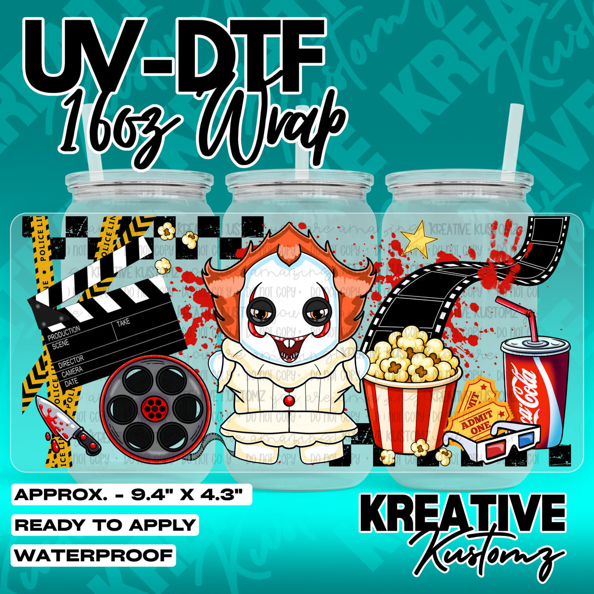 7272 | UV DTF Cup Wrap for 16oz Libbey Glass