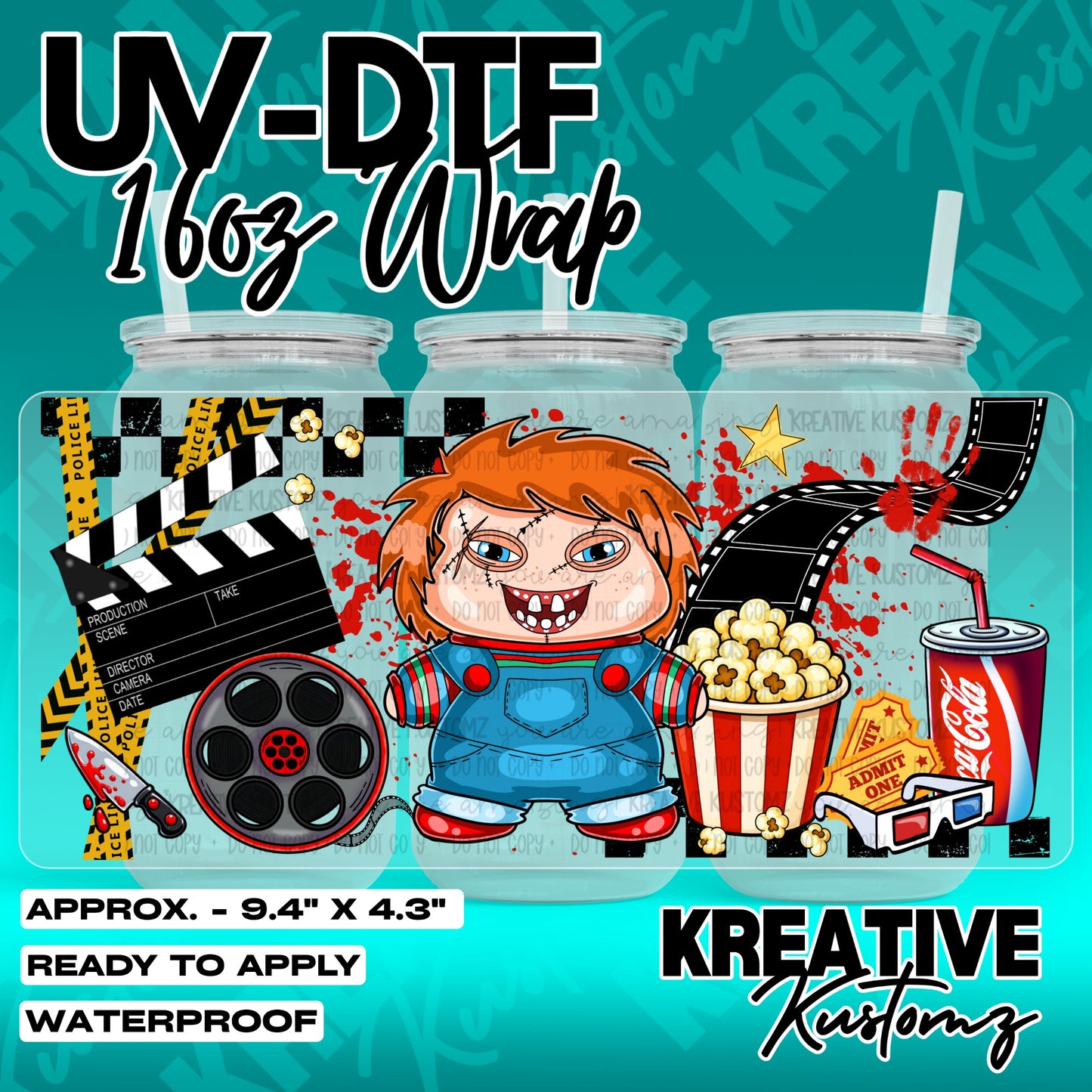 7273 | UV DTF Cup Wrap for 16oz Libbey Glass