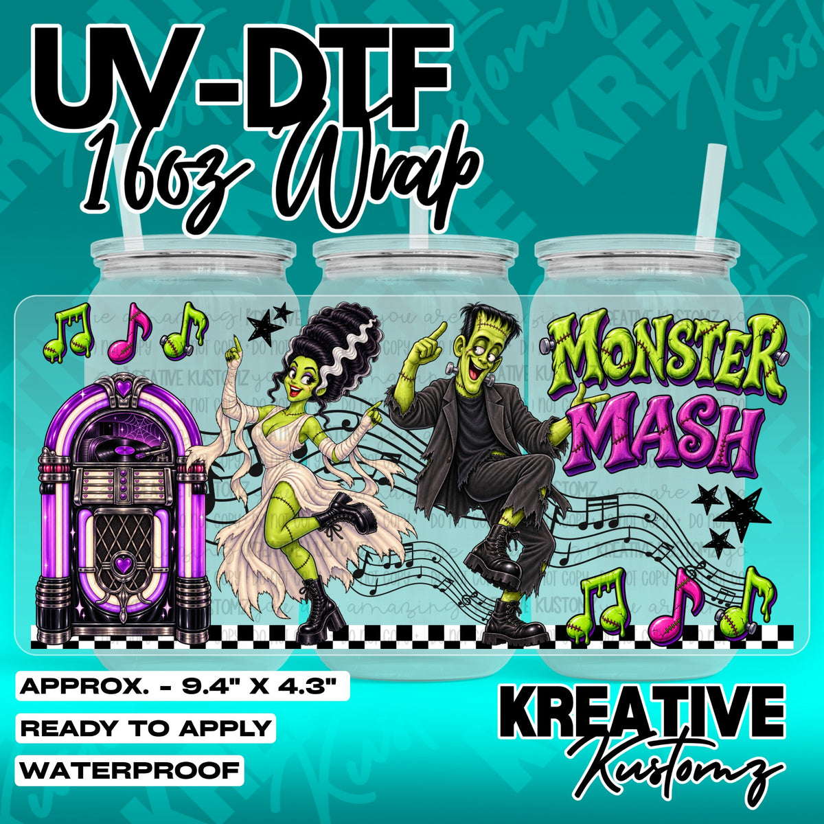 7274 | UV DTF Cup Wrap for 16oz Libbey Glass