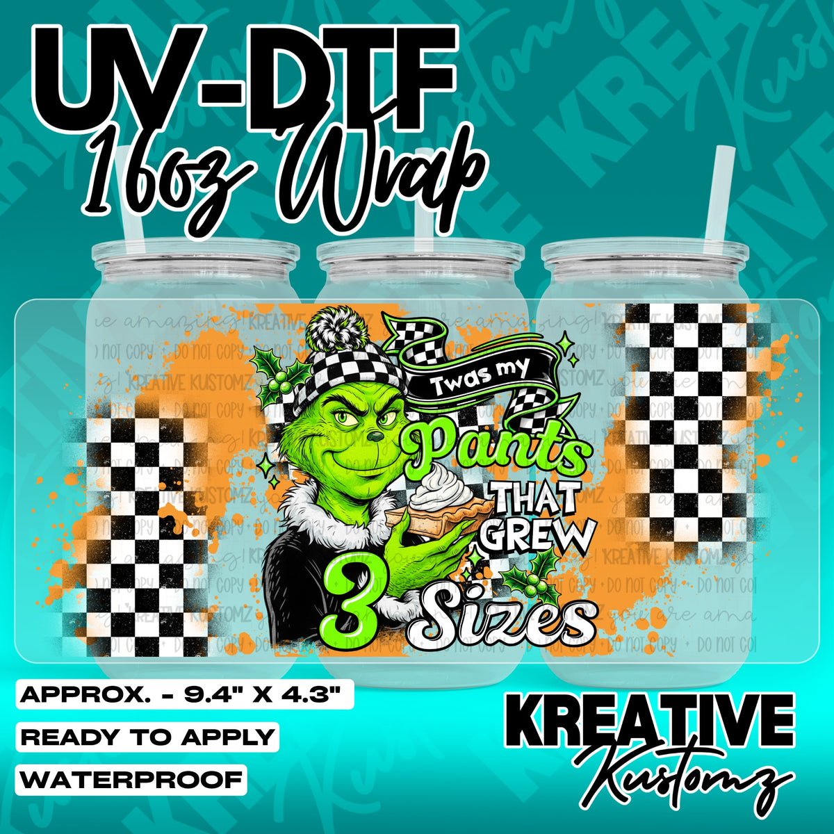 7276 | UV DTF Cup Wrap for 16oz Libbey Glass