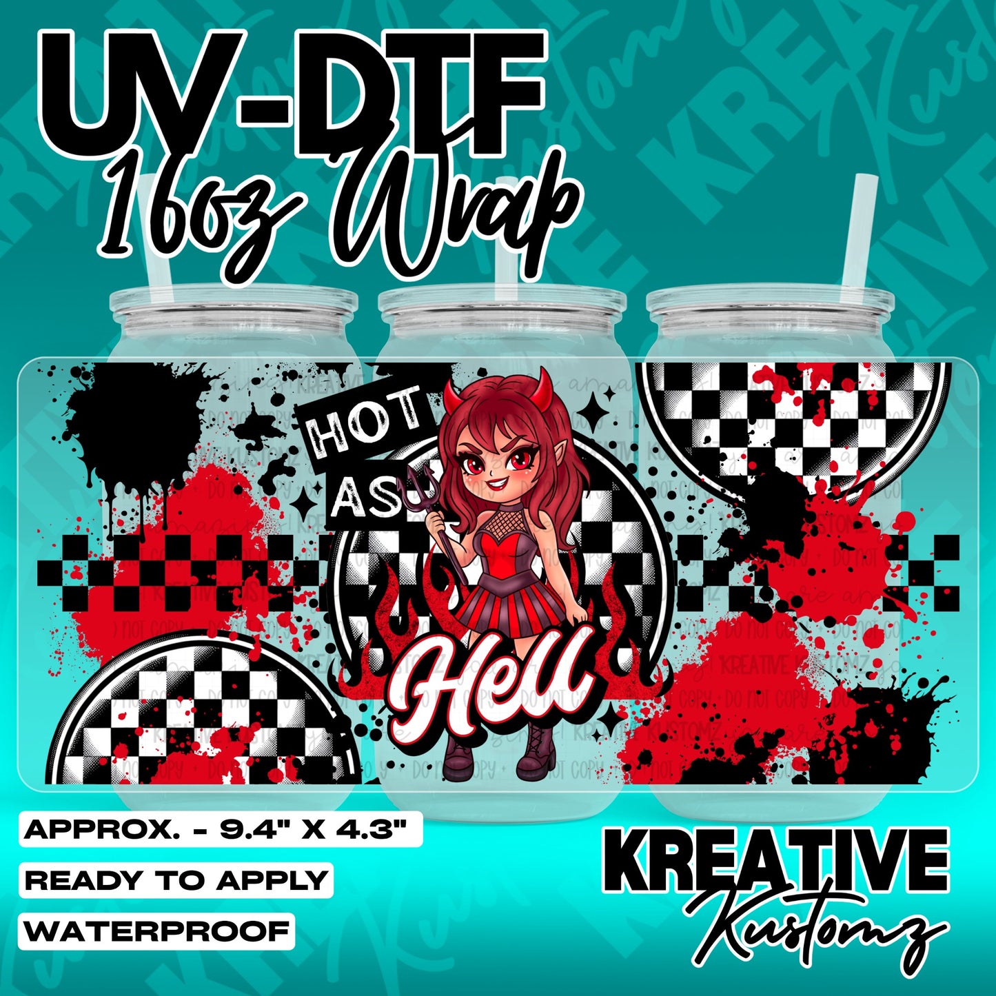 7277 | UV DTF Cup Wrap for 16oz Libbey Glass
