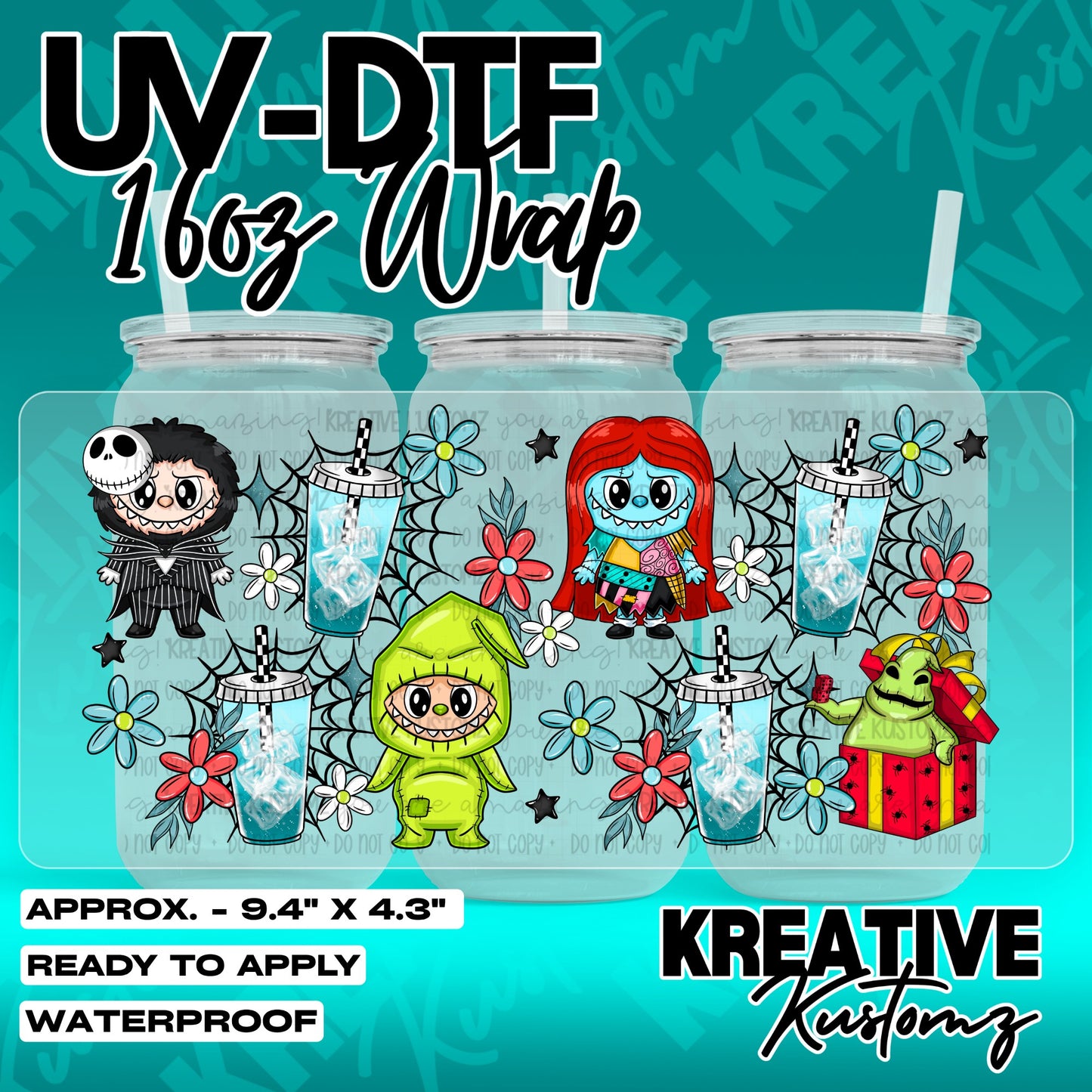 7280 | UV DTF Cup Wrap for 16oz Libbey Glass
