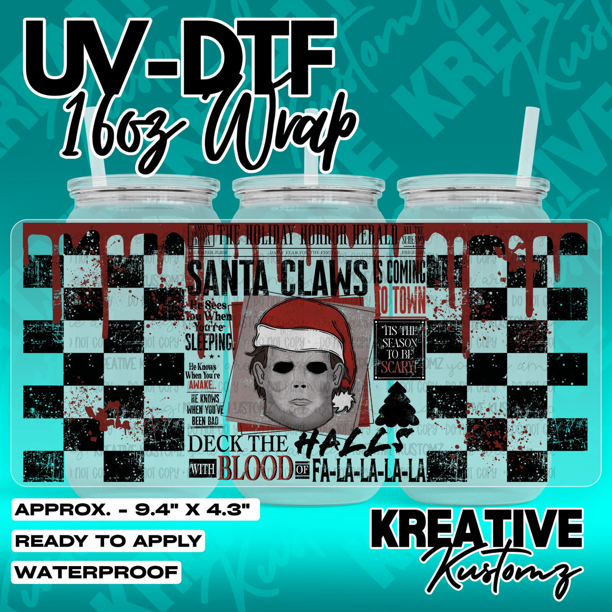 7282 | UV DTF Cup Wrap for 16oz Libbey Glass