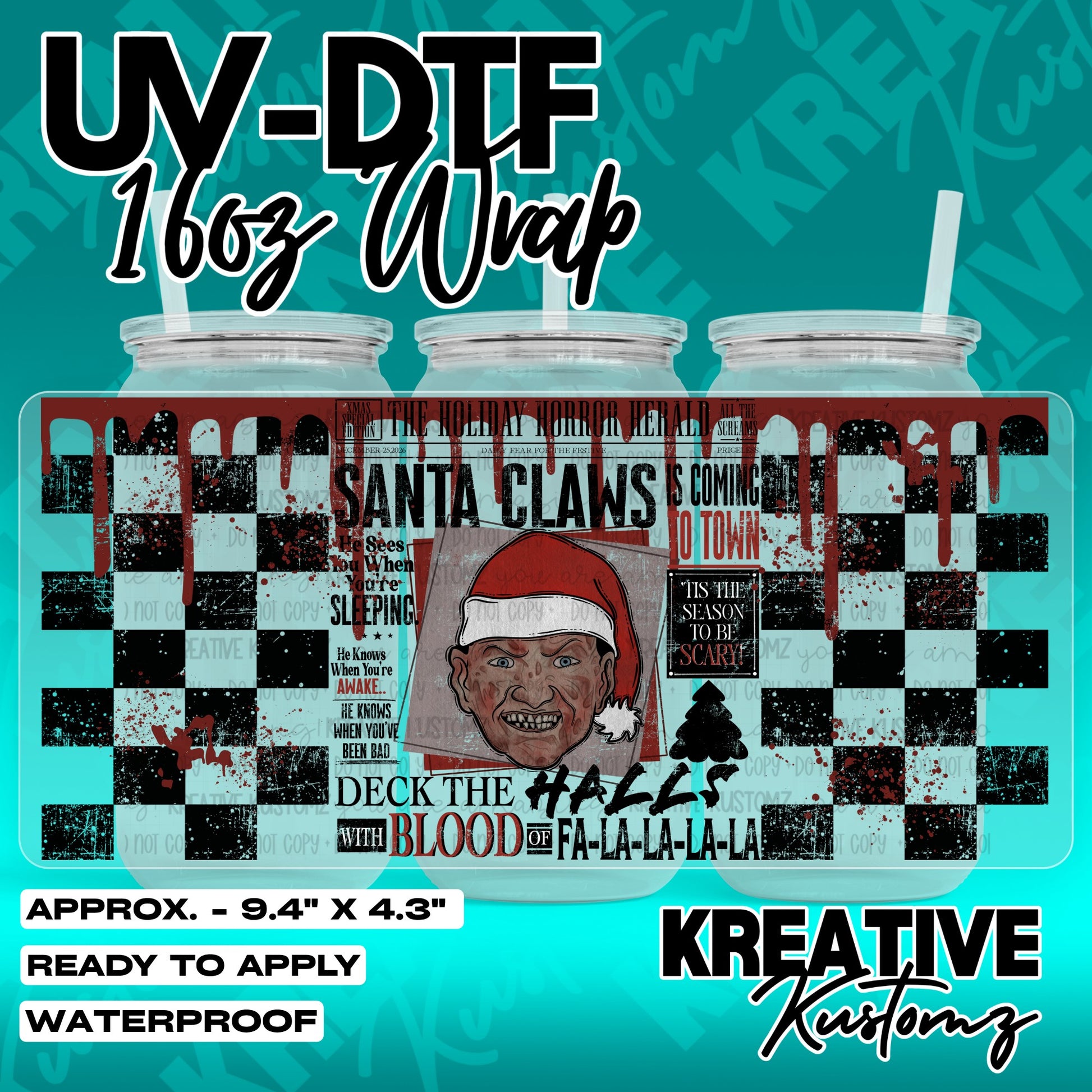 7283 | UV DTF Cup Wrap for 16oz Libbey Glass