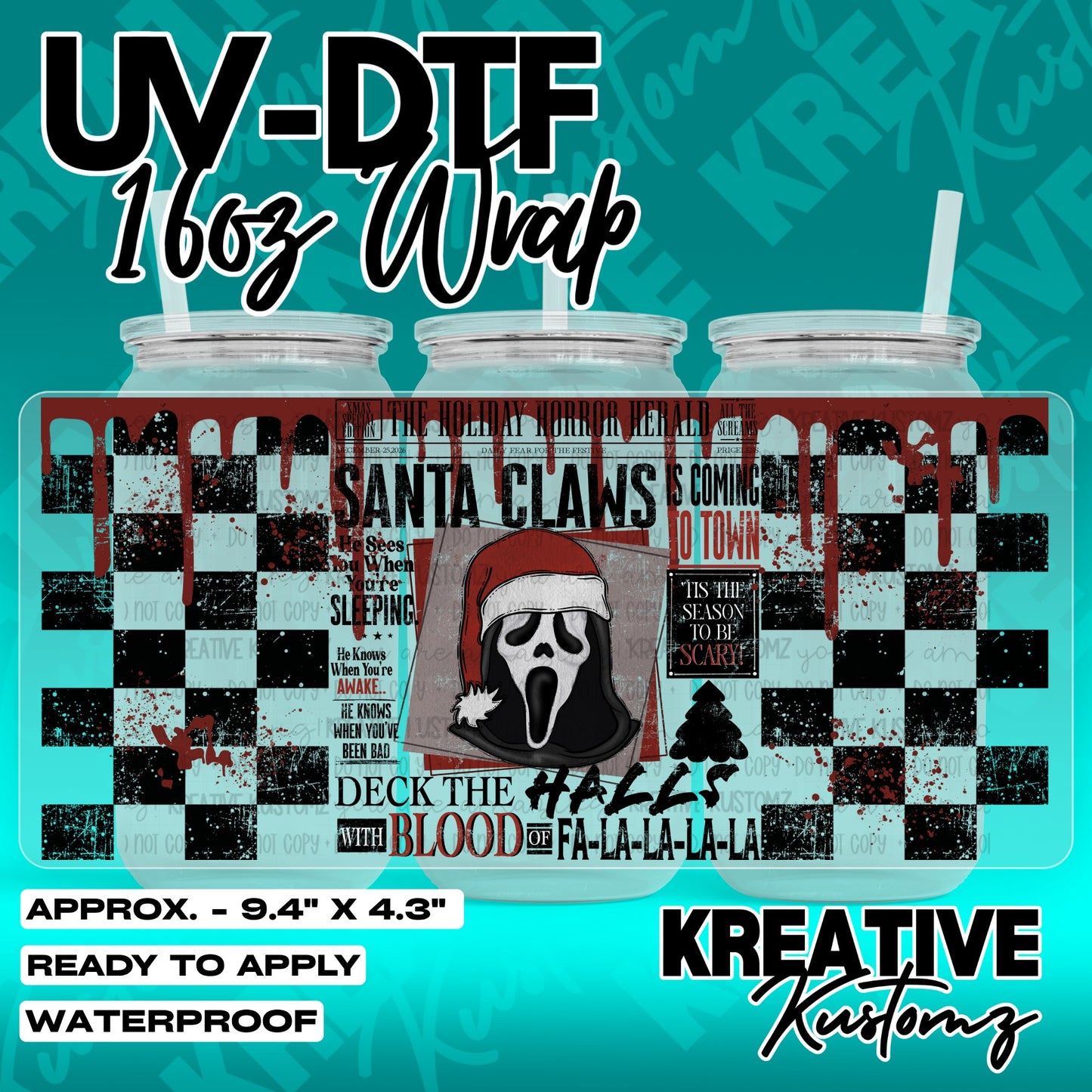 7284 | UV DTF Cup Wrap for 16oz Libbey Glass