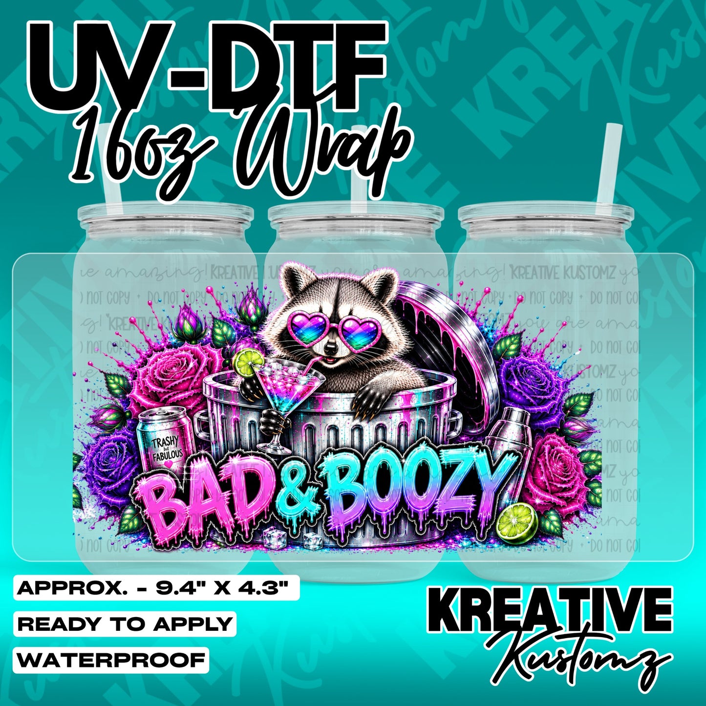 7287 | UV DTF Cup Wrap for 16oz Libbey Glass