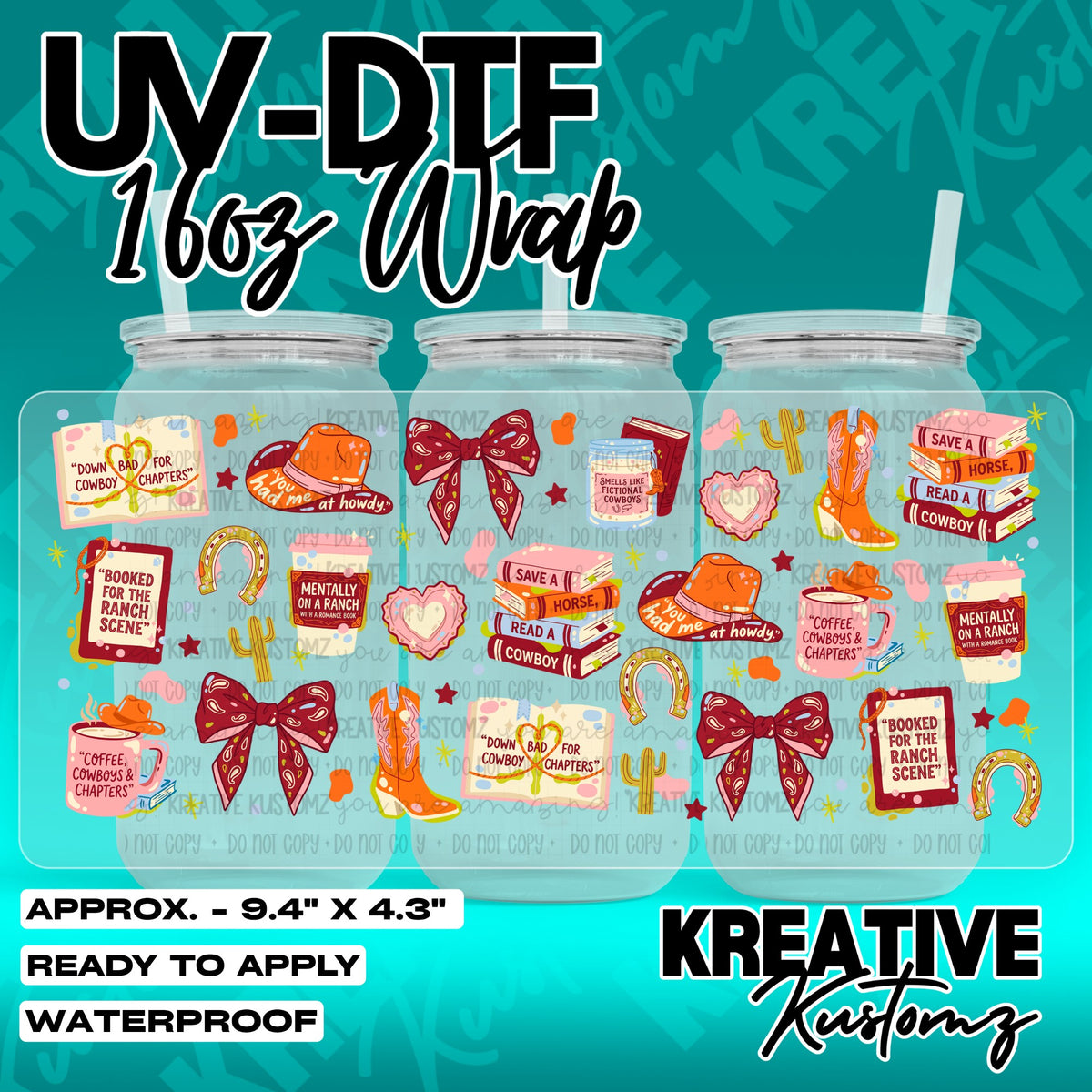7290 | UV DTF Cup Wrap for 16oz Libbey Glass
