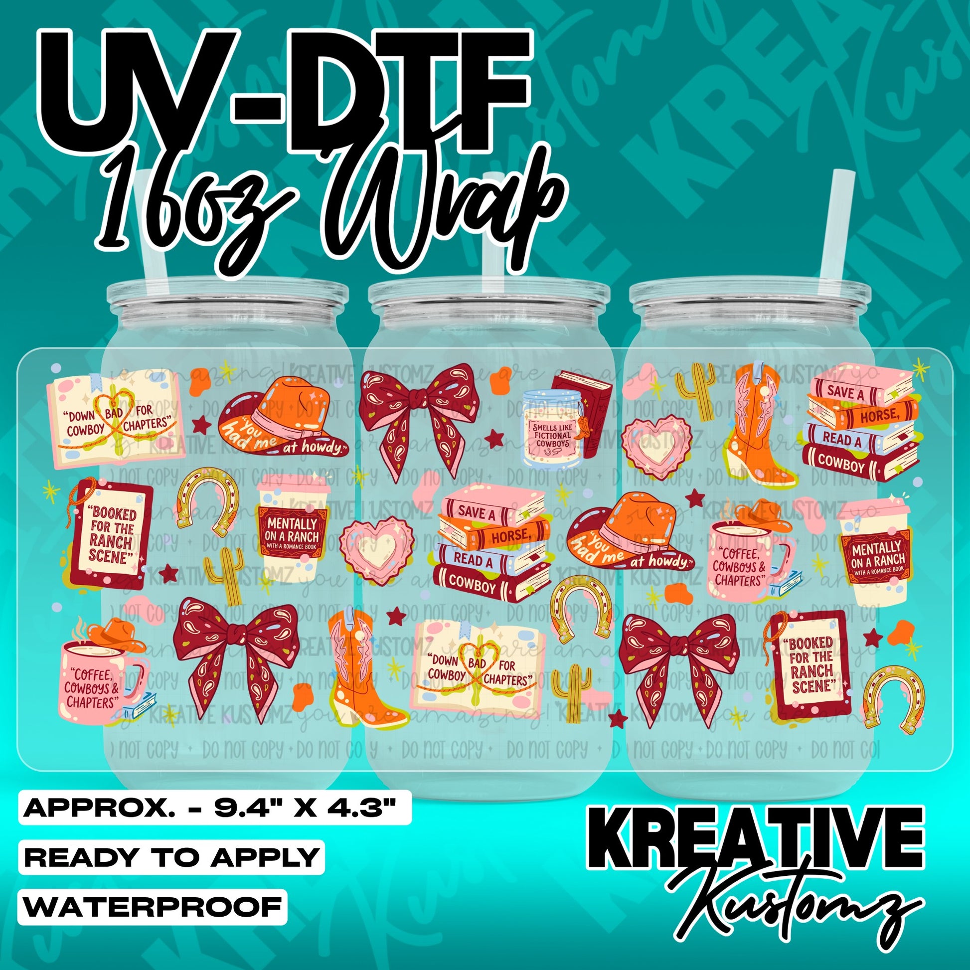 7290 | UV DTF Cup Wrap for 16oz Libbey Glass