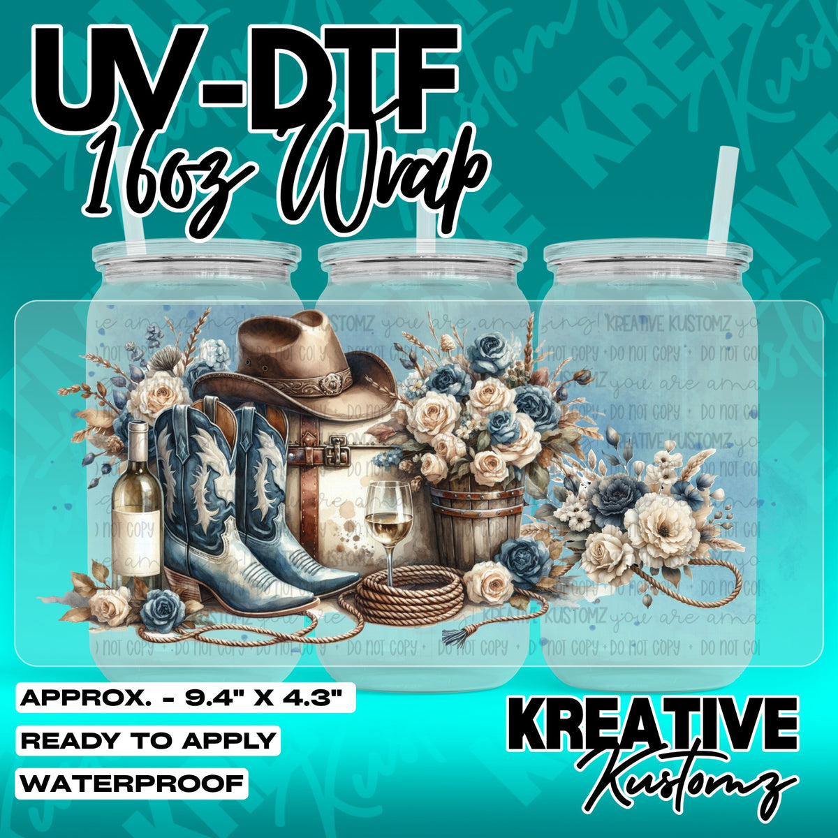 7294 | UV DTF Cup Wrap for 16oz Libbey Glass