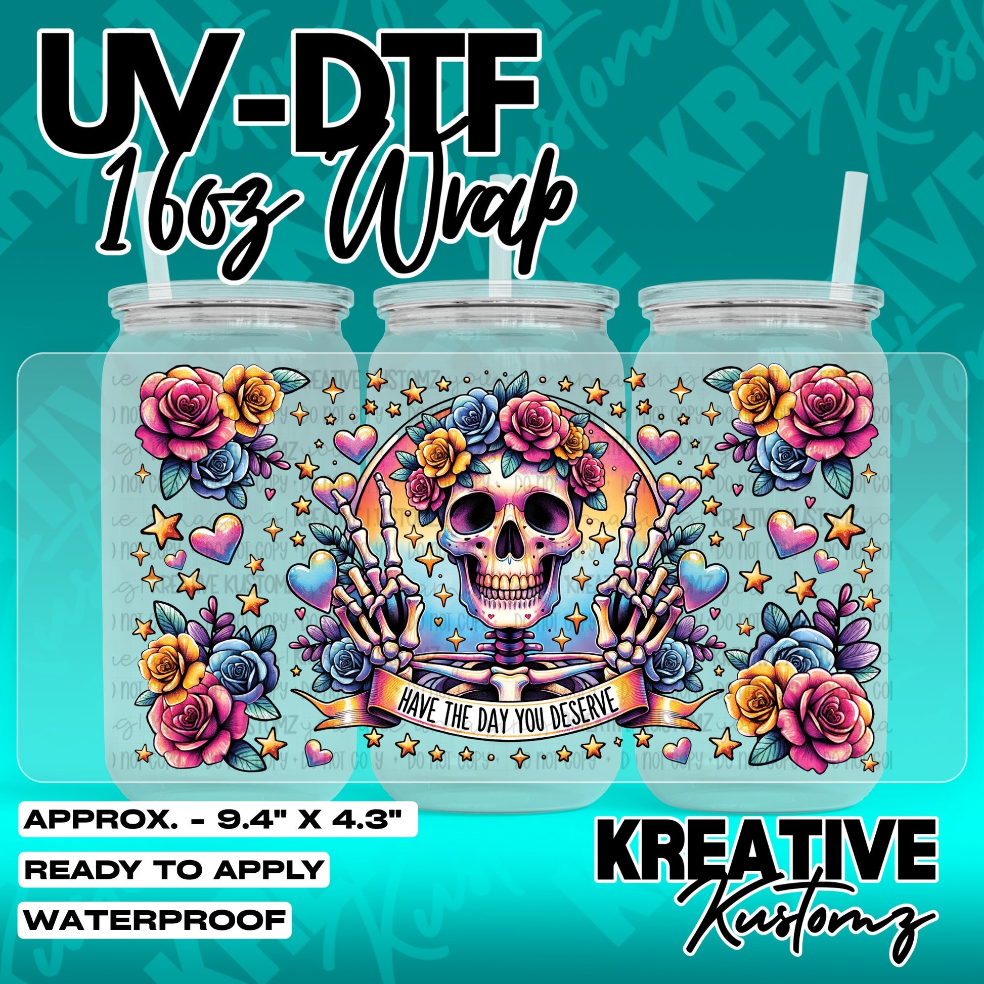 7299 | UV DTF Cup Wrap for 16oz Libbey Glass