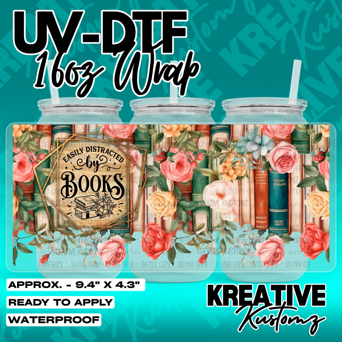 7301 | UV DTF Cup Wrap for 16oz Libbey Glass