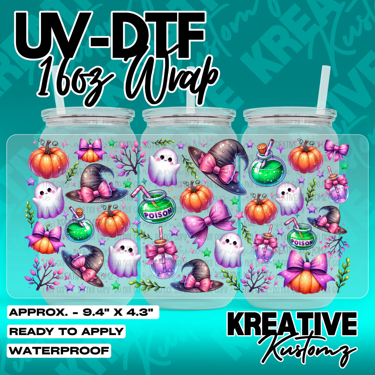 7303 | UV DTF Cup Wrap for 16oz Libbey Glass