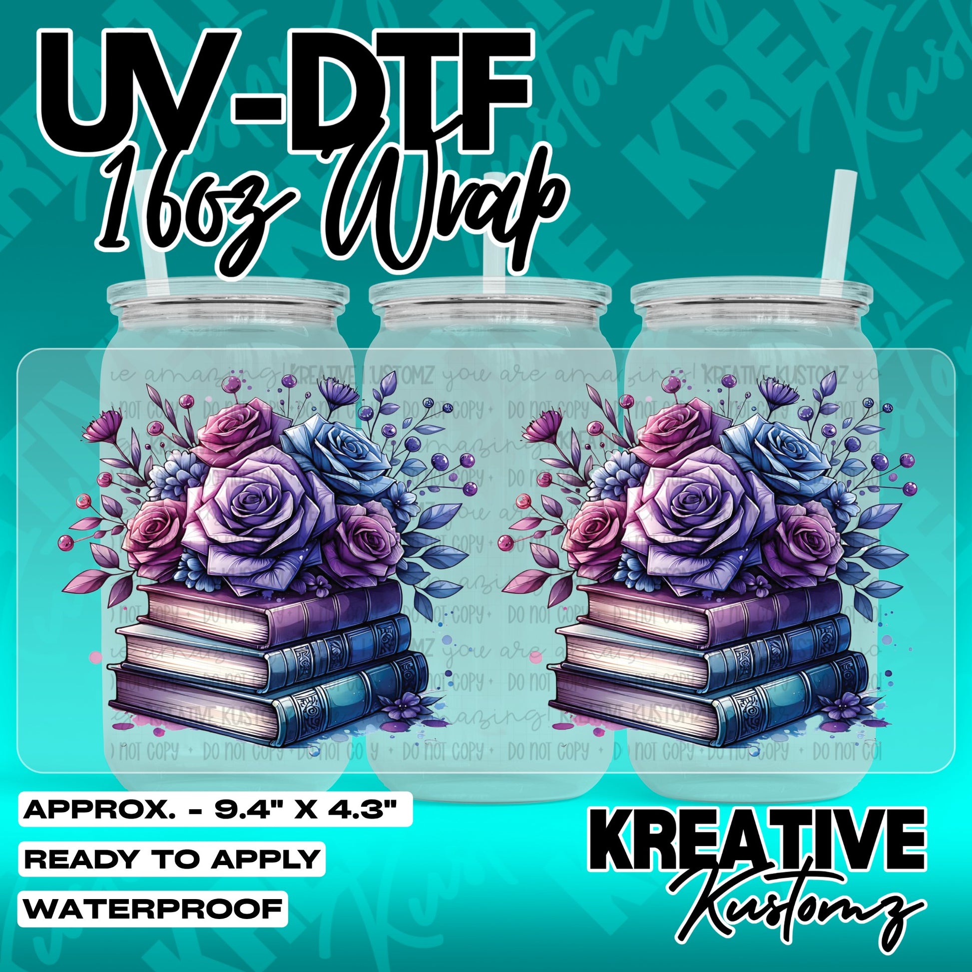 7304 | UV DTF Cup Wrap for 16oz Libbey Glass