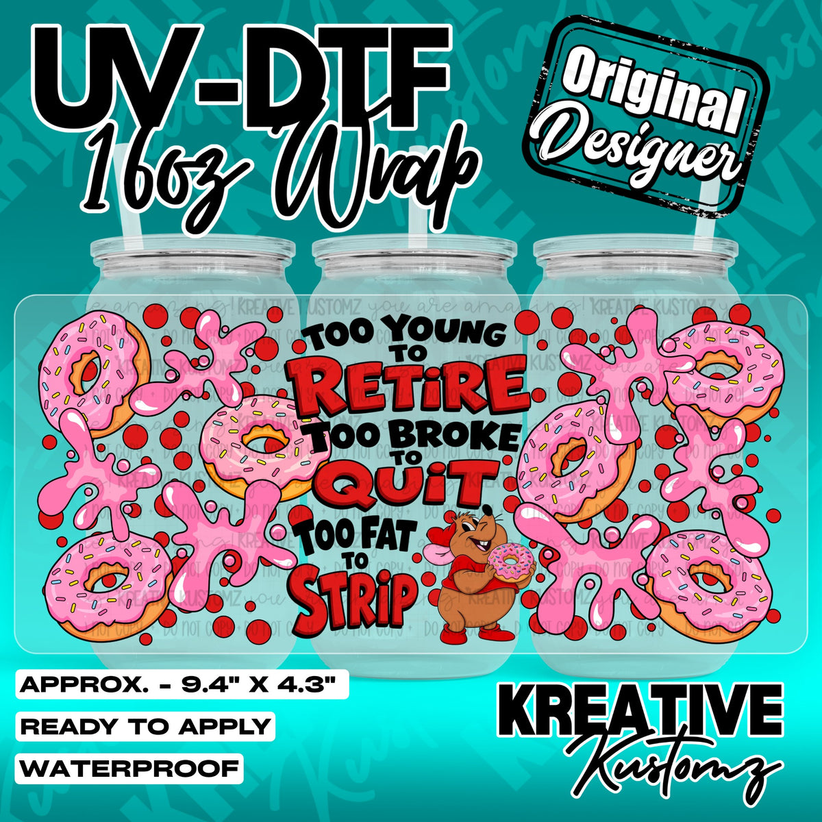 7308 | UV DTF Cup Wrap for 16oz Libbey Glass