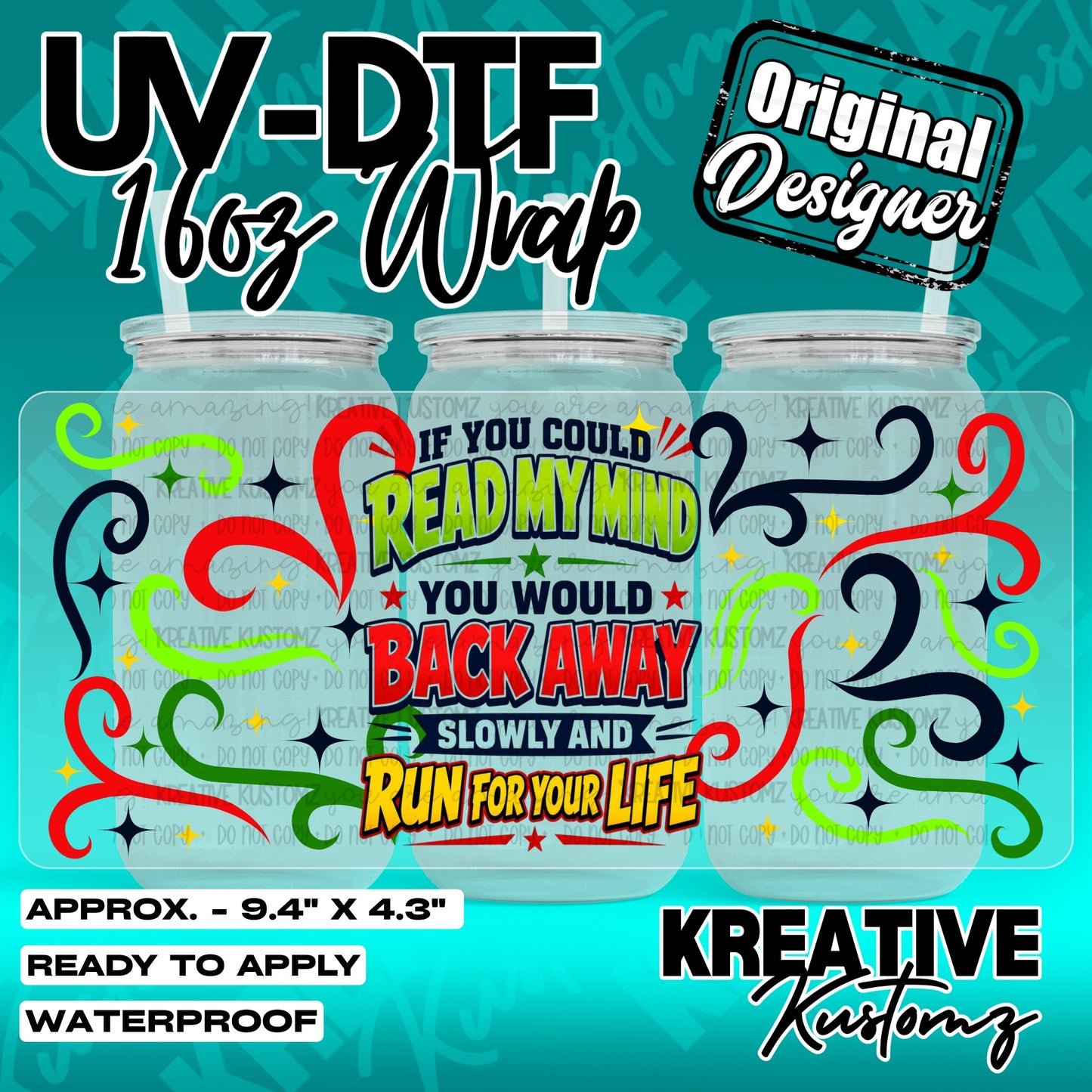 7312 | UV DTF Cup Wrap for 16oz Libbey Glass