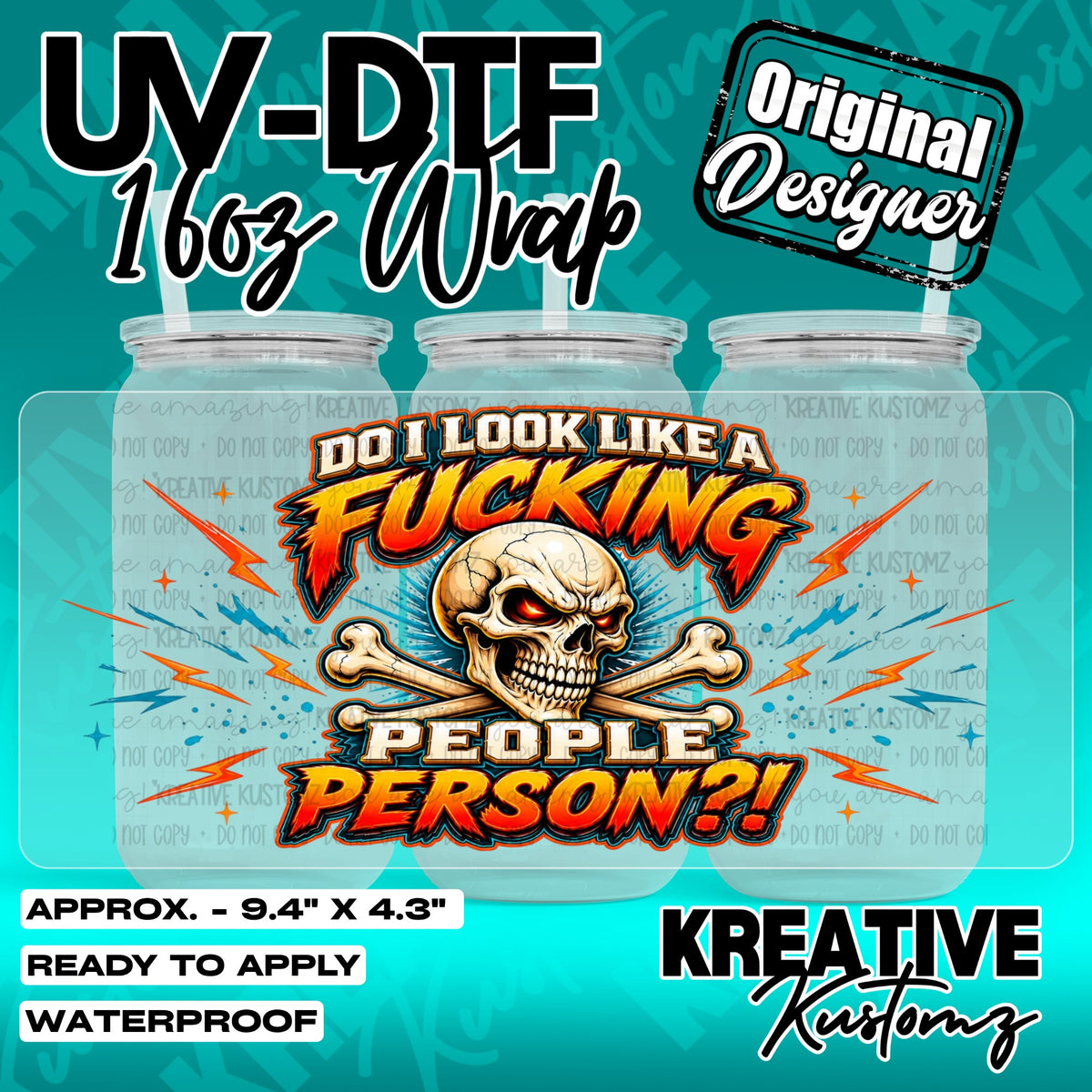 7320 | UV DTF Cup Wrap for 16oz Libbey Glass