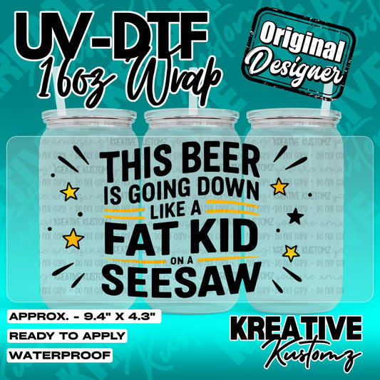 7321 | UV DTF Cup Wrap for 16oz Libbey Glass