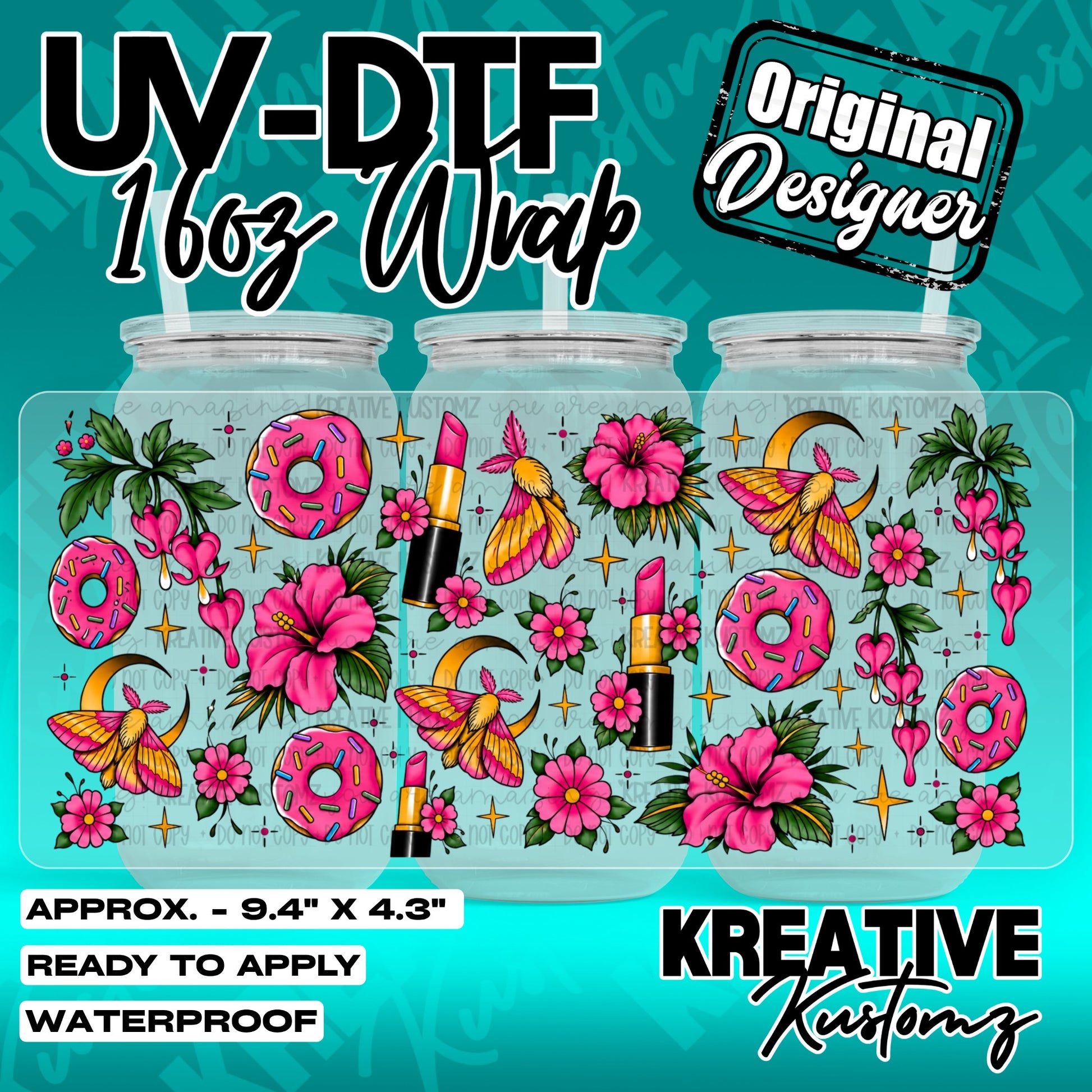 7322 | UV DTF Cup Wrap for 16oz Libbey Glass
