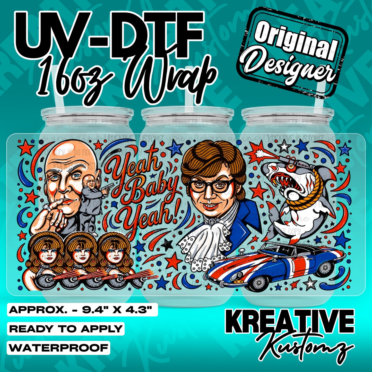 7327 | UV DTF Cup Wrap for 16oz Libbey Glass