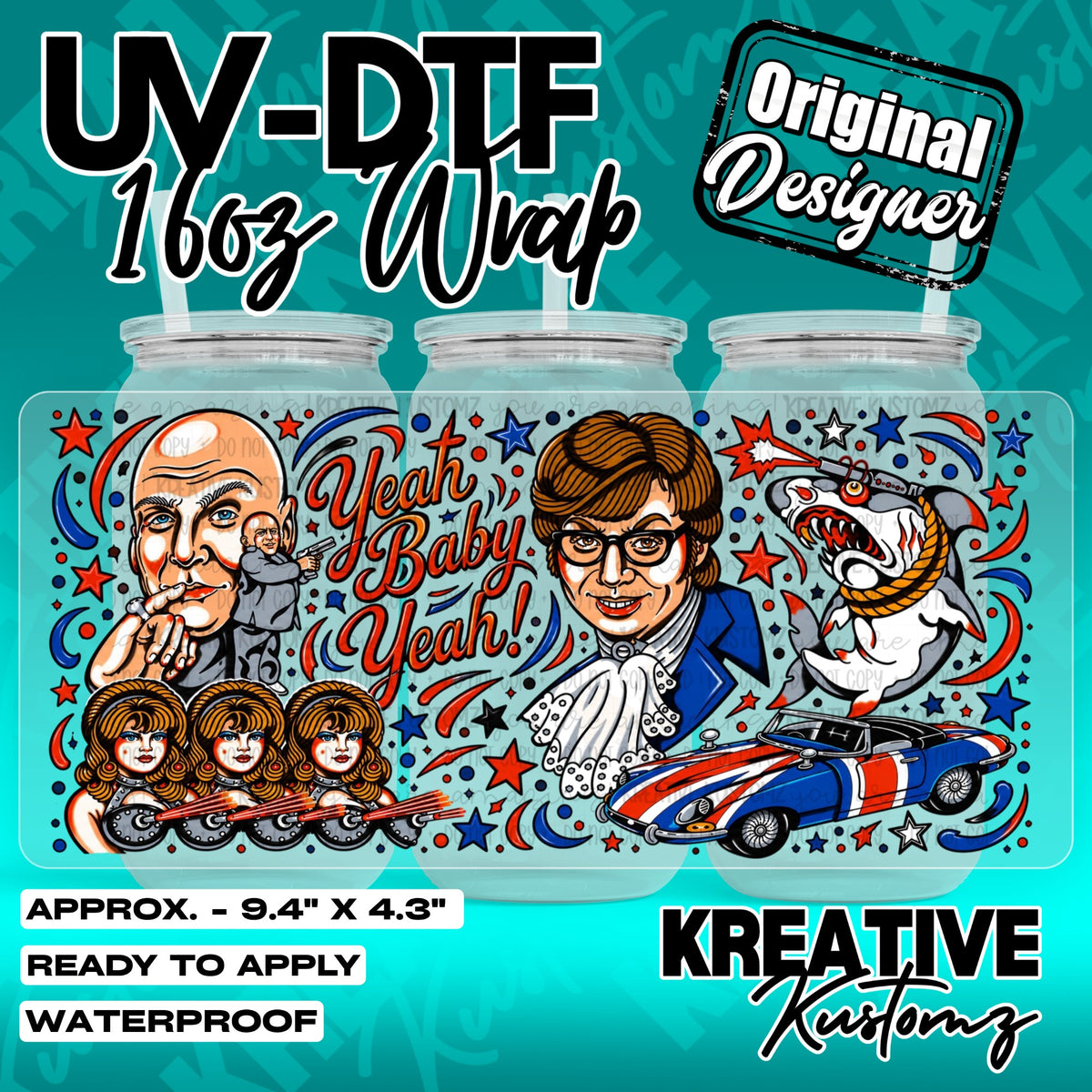 7327 | UV DTF Cup Wrap for 16oz Libbey Glass