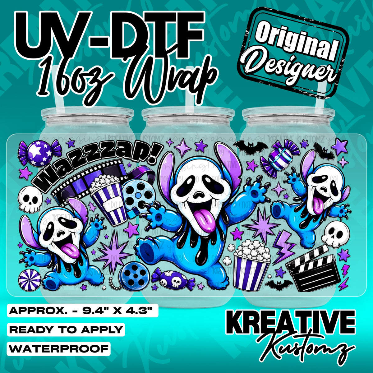 7329 | UV DTF Cup Wrap for 16oz Libbey Glass