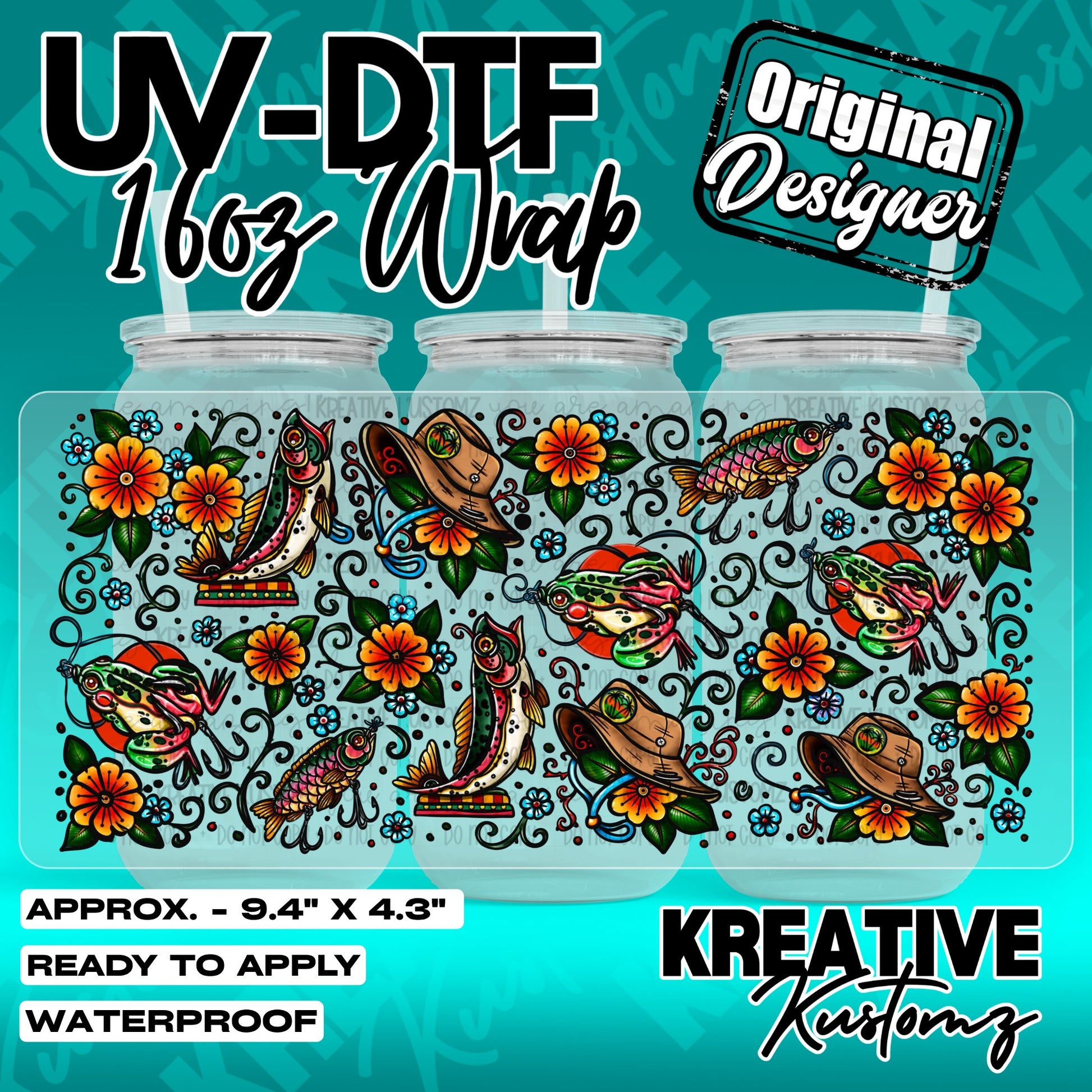 7330 | UV DTF Cup Wrap for 16oz Libbey Glass