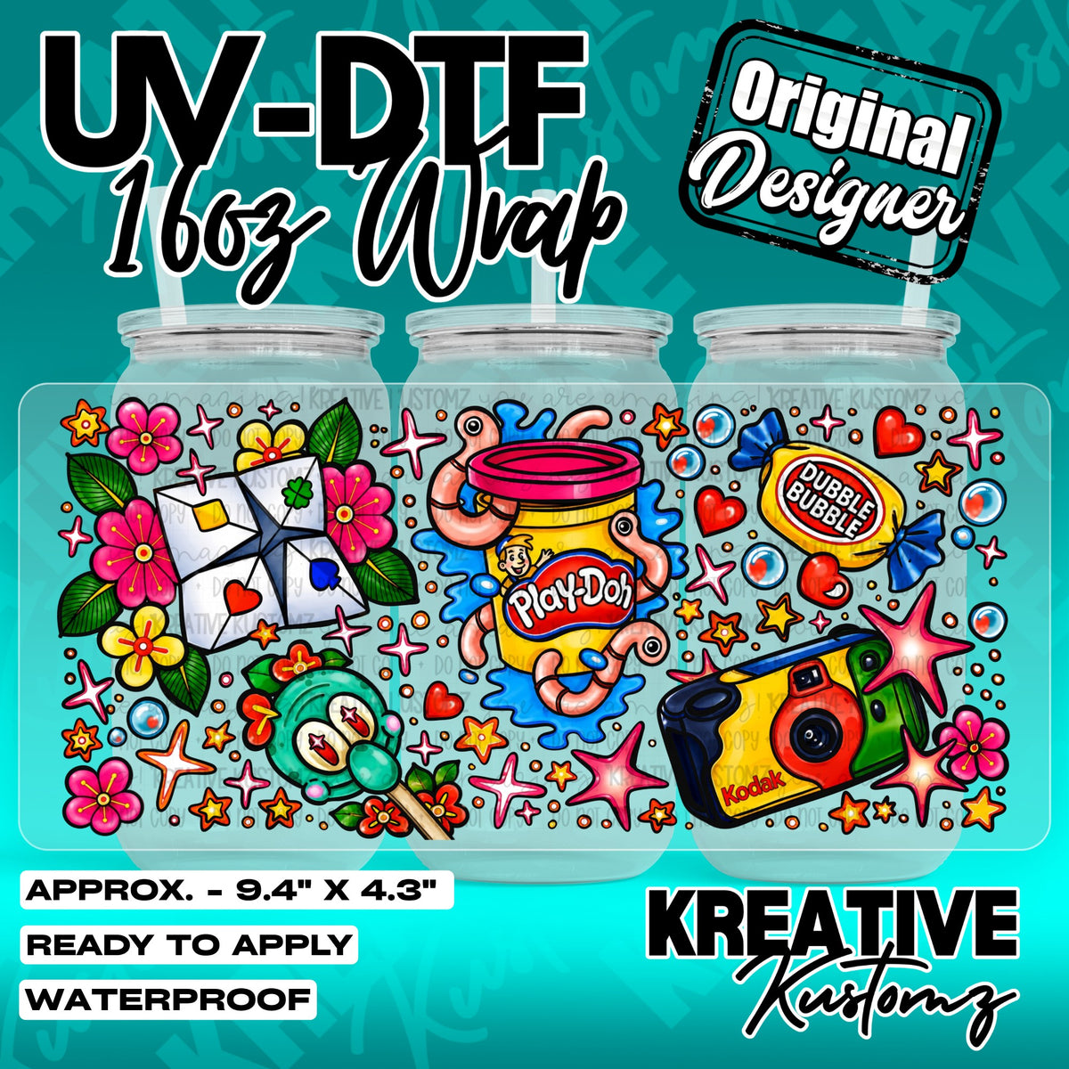 7331 | UV DTF Cup Wrap for 16oz Libbey Glass
