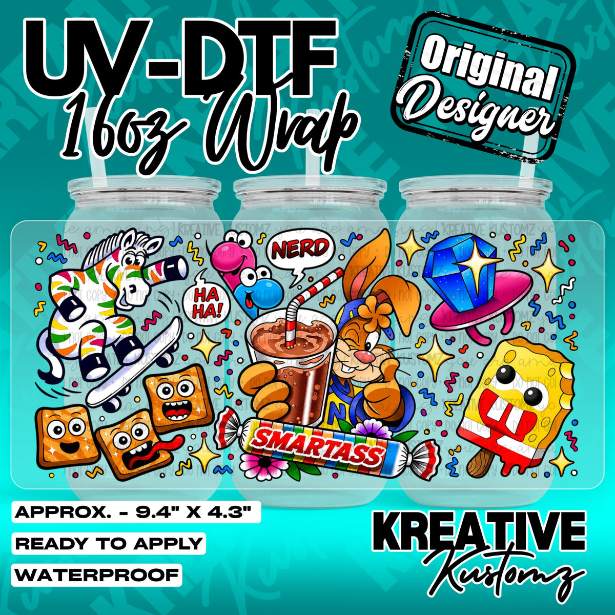 7332 | UV DTF Cup Wrap for 16oz Libbey Glass