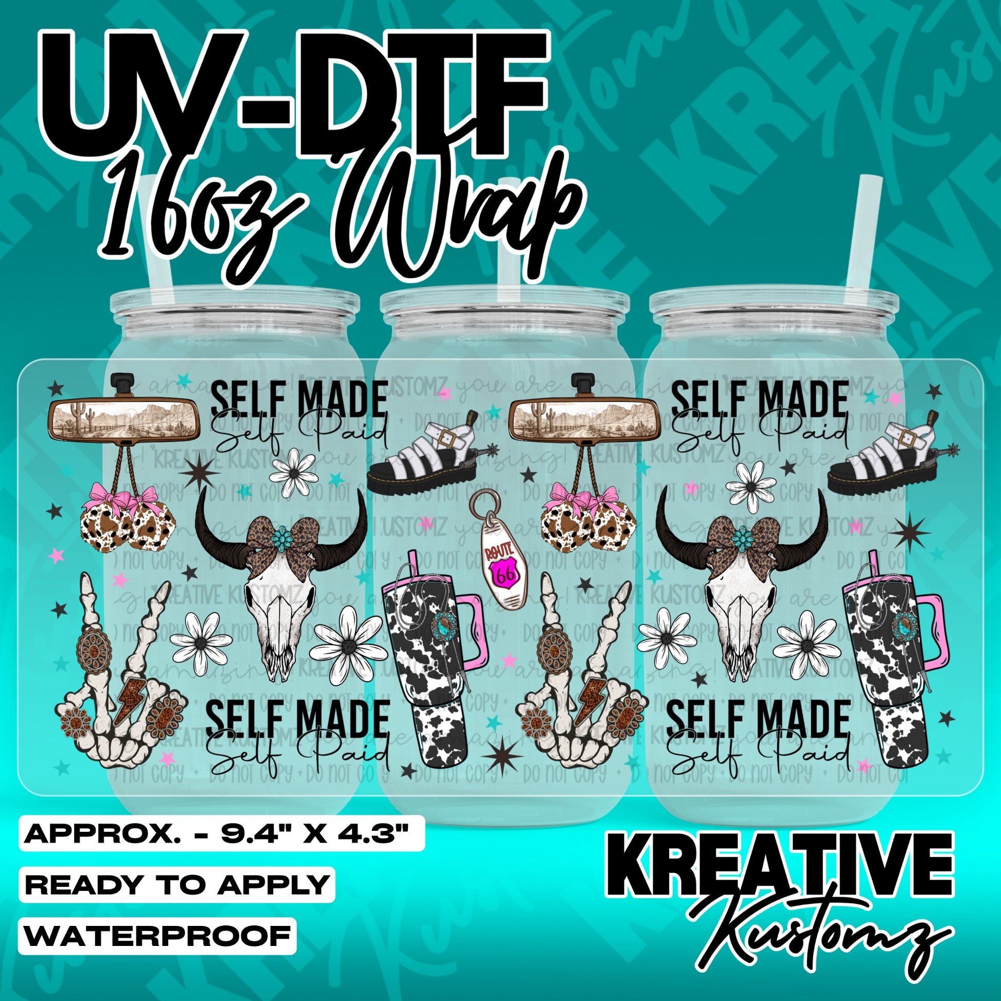 7344 | UV DTF Cup Wrap for 16oz Libbey Glass
