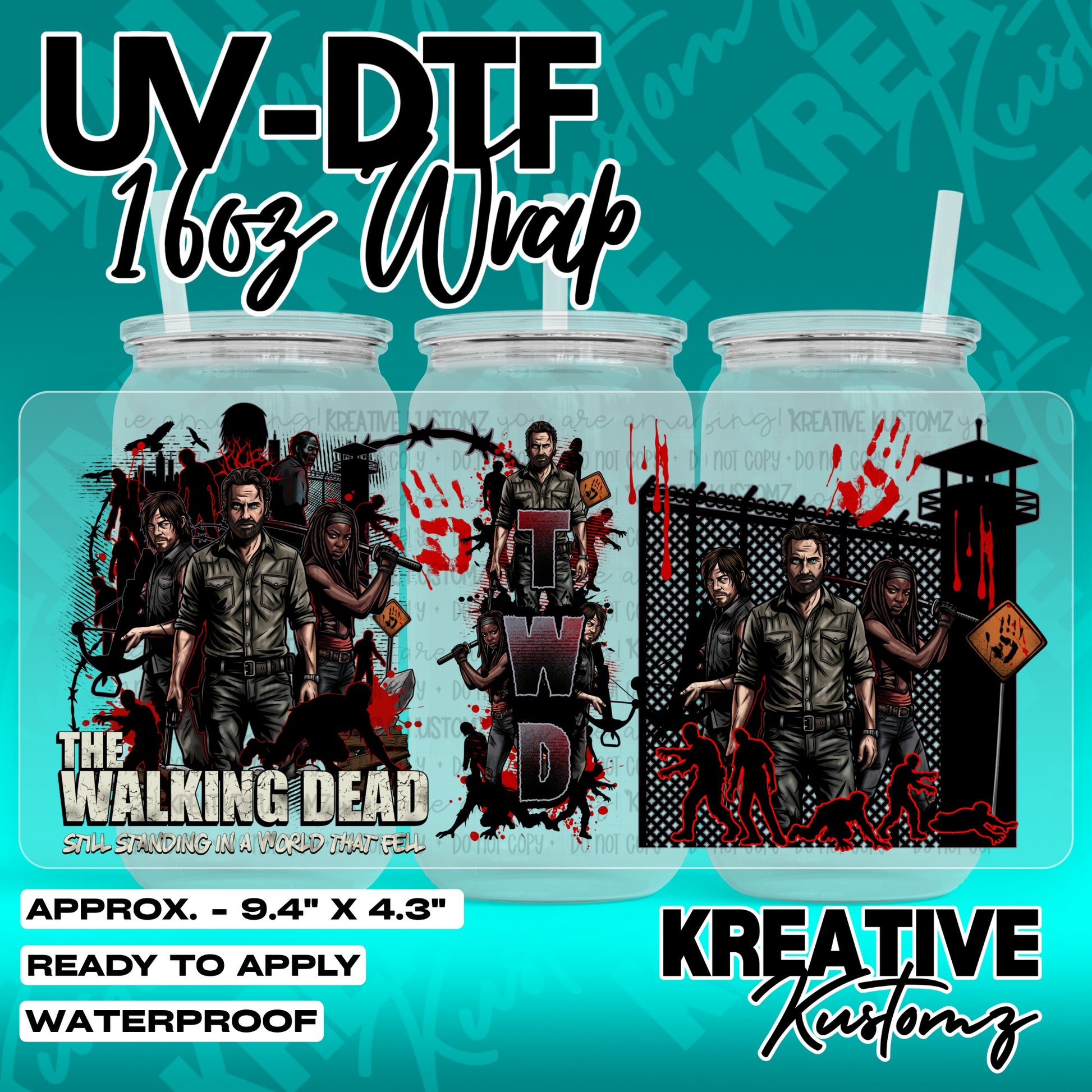 7346 | UV DTF Cup Wrap for 16oz Libbey Glass