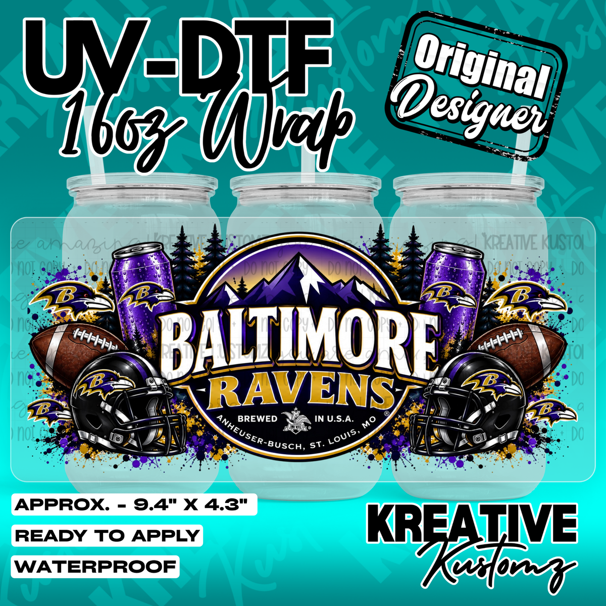 7350 | UV DTF Cup Wrap for 16oz Libbey Glass