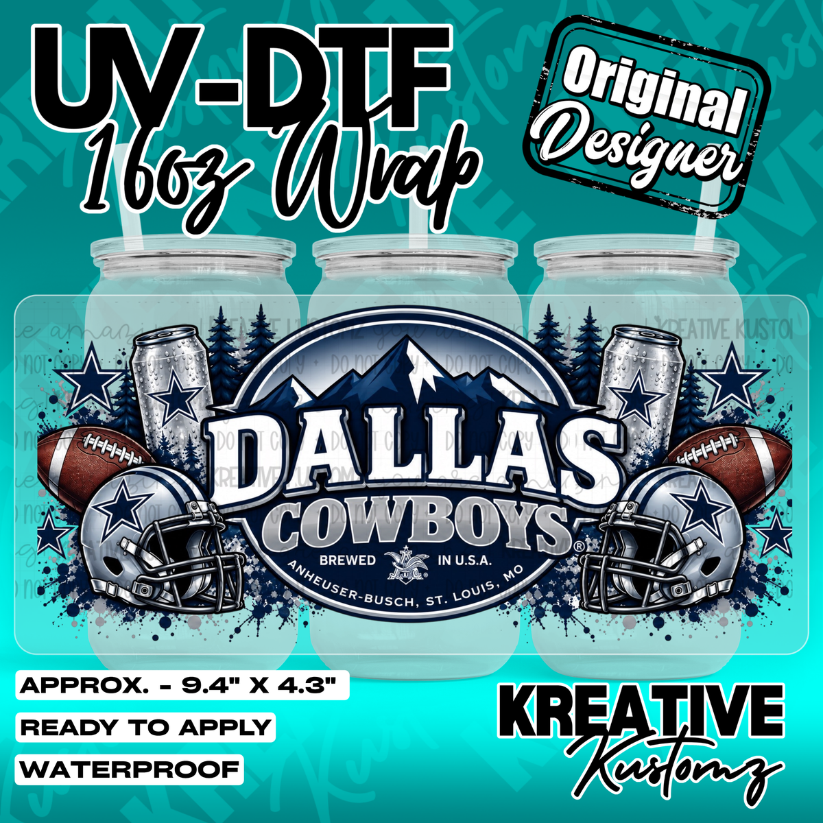 7355 | UV DTF Cup Wrap for 16oz Libbey Glass